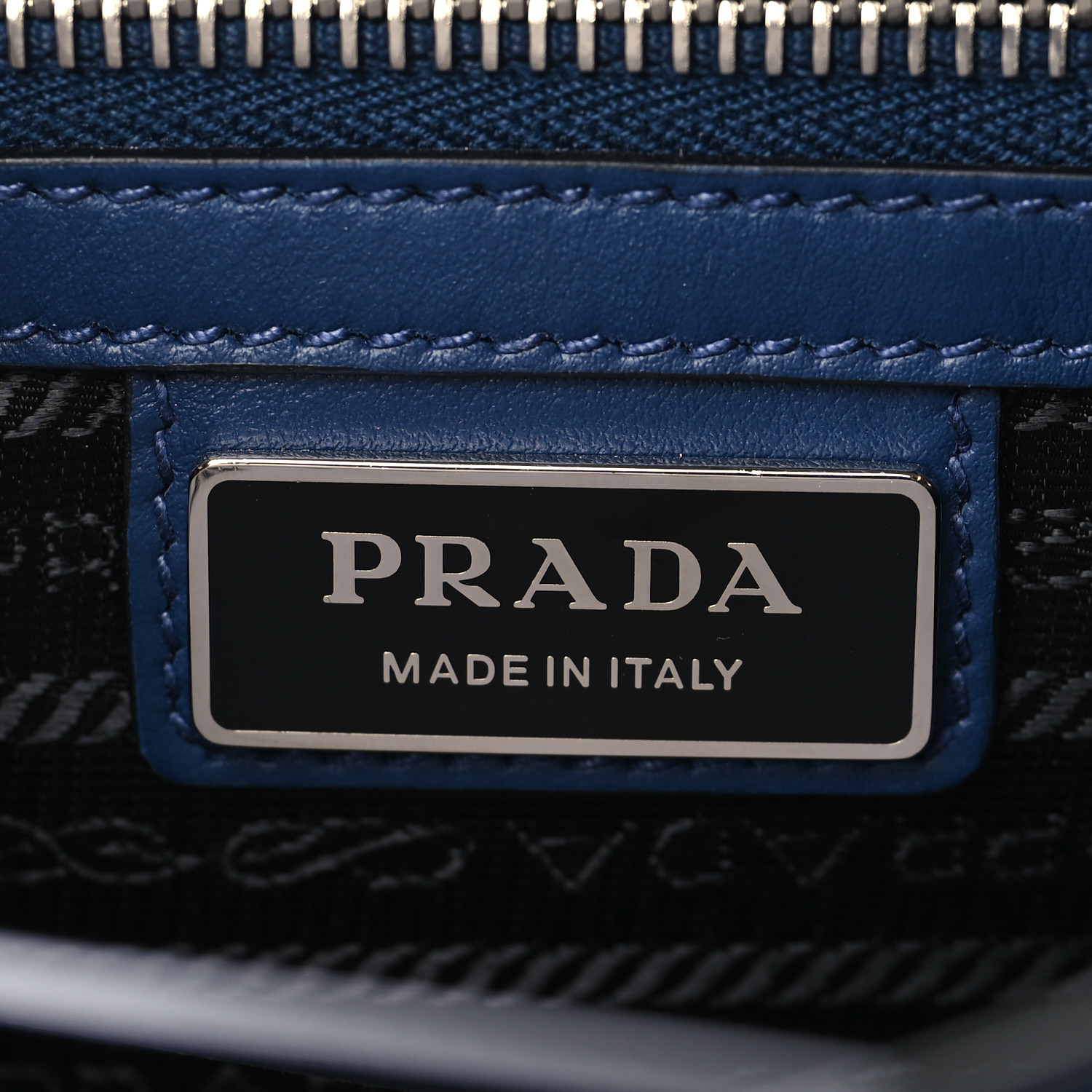 PRADA Saffiano Cuir Triangle Logo Embossed Flap Crossbody