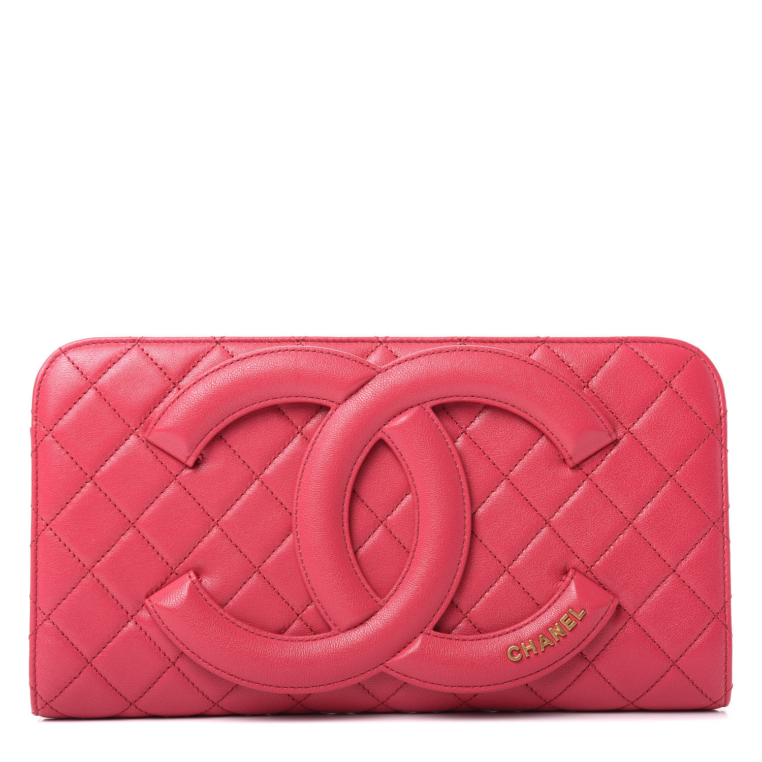 CHANEL Lambskin Quilted Coco Midnight Clutch Black | FASHIONPHILE