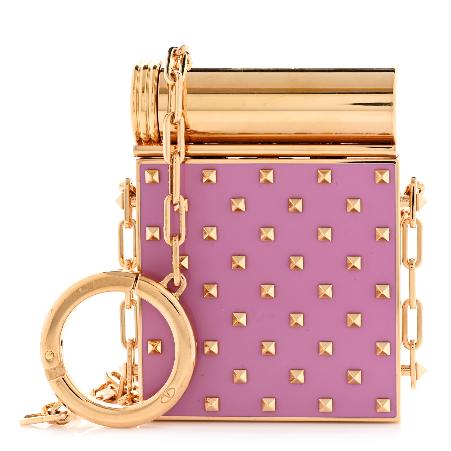 VALENTINO GARAVANI Rockstud Lipstick Holder Minaudiere Pink