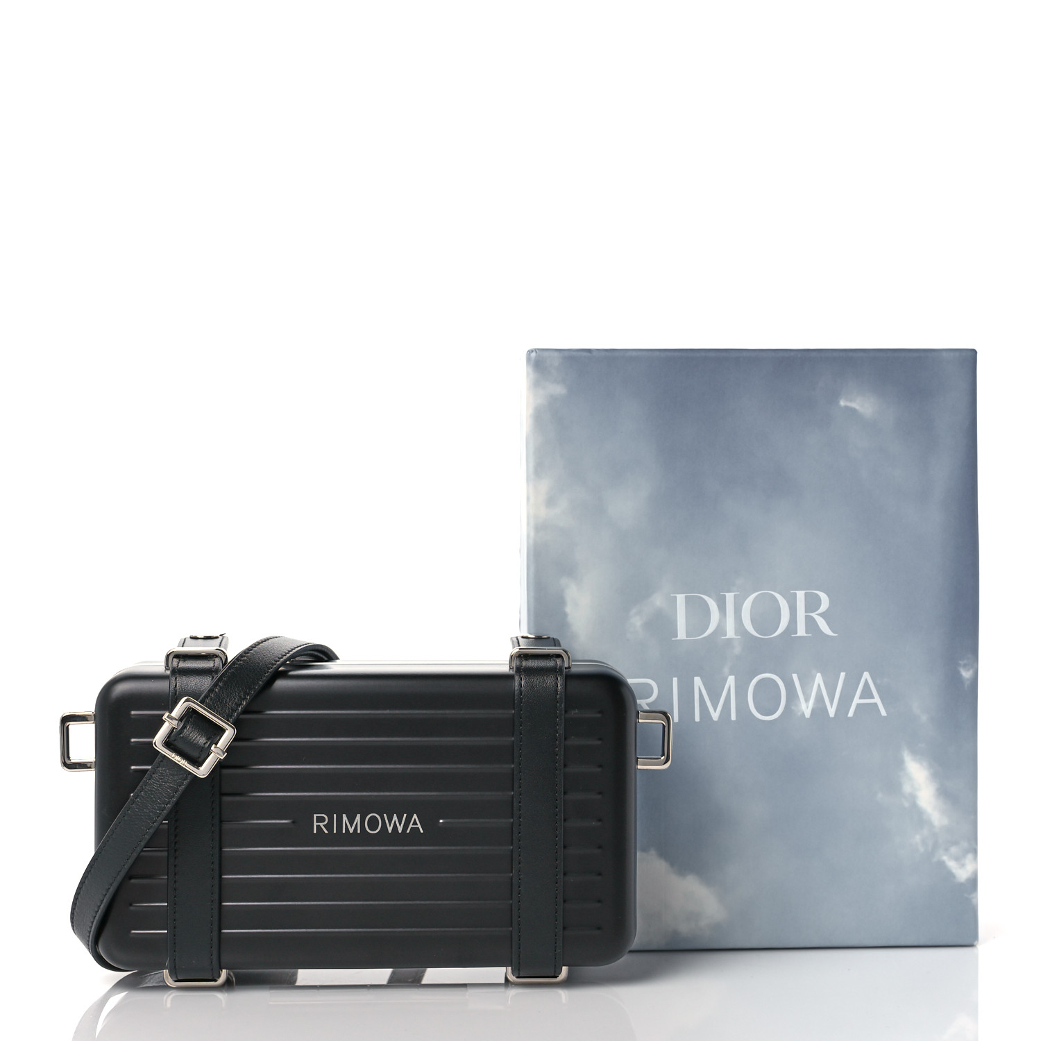 CHRISTIAN DIOR X RIMOWA Aluminum Personal Clutch On Strap