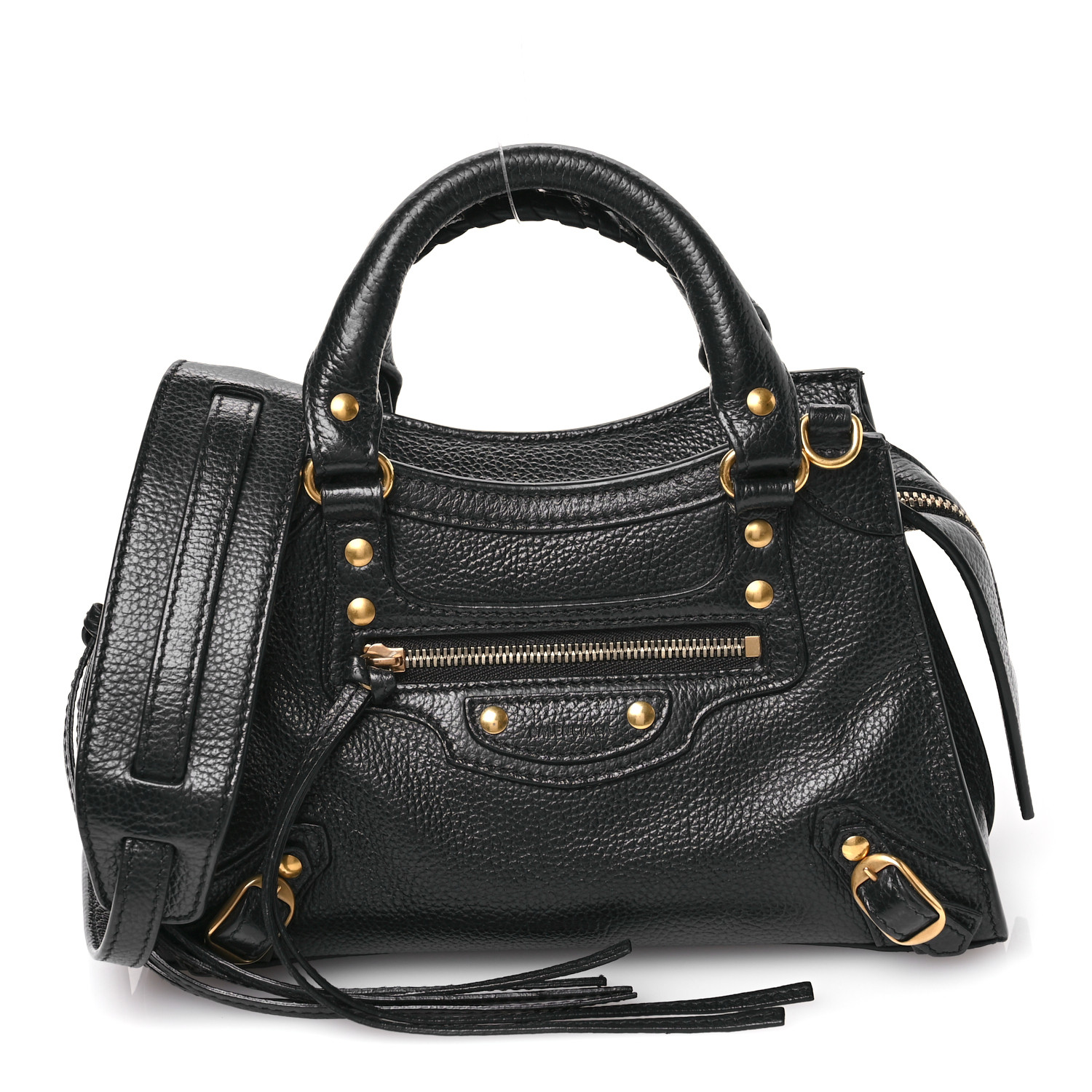 BALENCIAGA Grained Calfskin Neo Classic Gold Hardware Mini