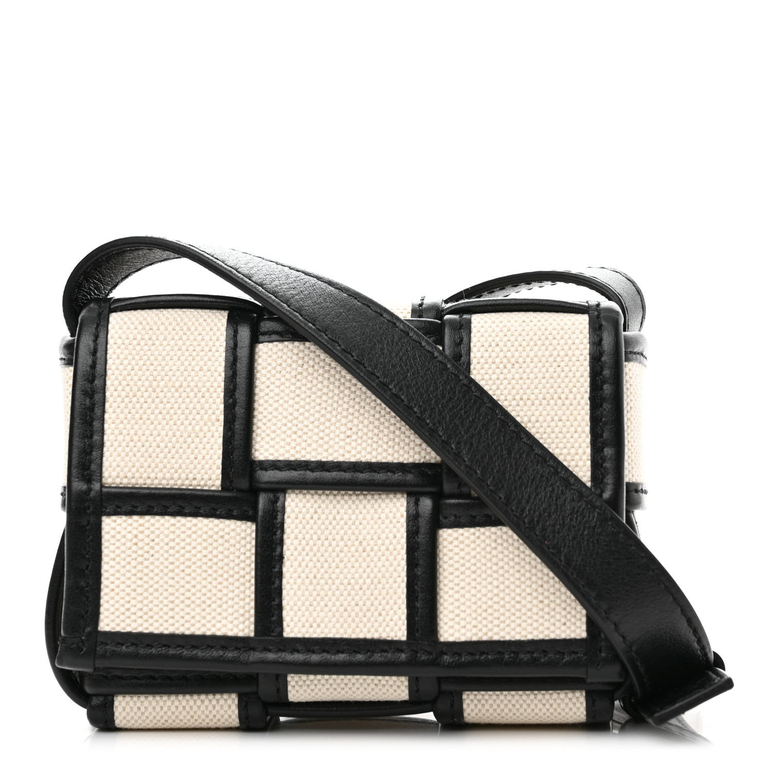 BOTTEGA VENETA Canvas Intrecciato Mini Cassette Crossbody