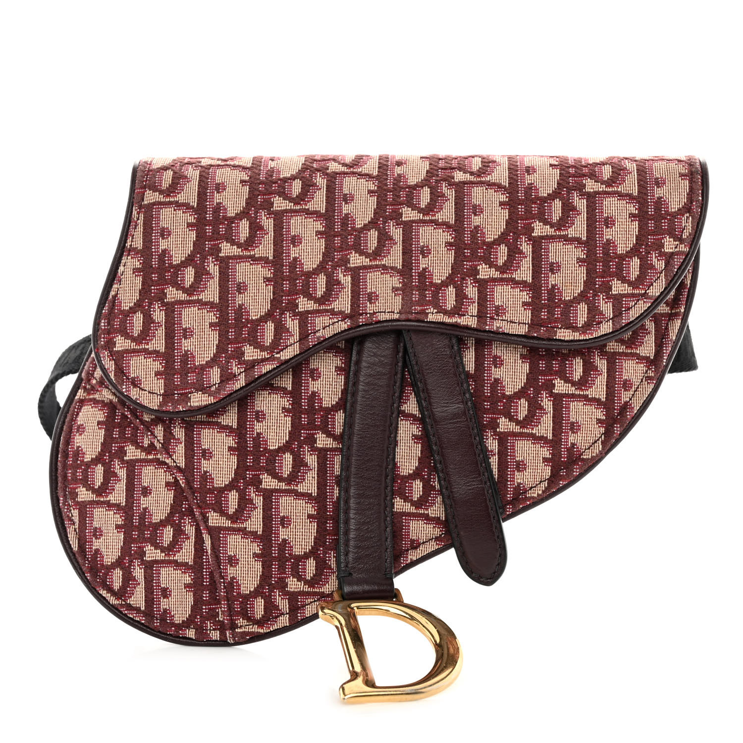 【DIOR】 Saddle Belt With Pouch Saddle Belt with Pouch Matte Black Supple Calfskin and Black