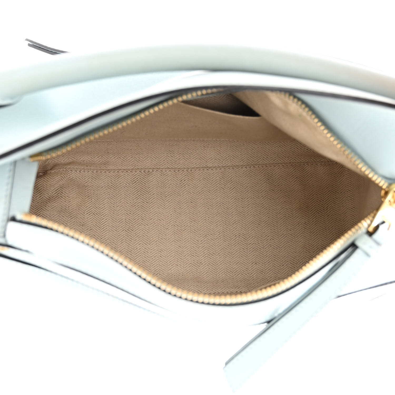 【関税&送料込】Loewe Pastel Light Blue Leather Small Puzzle Loewe Mini Puzzle Bag Leather 2 Way Shoulder Bag Light Blue