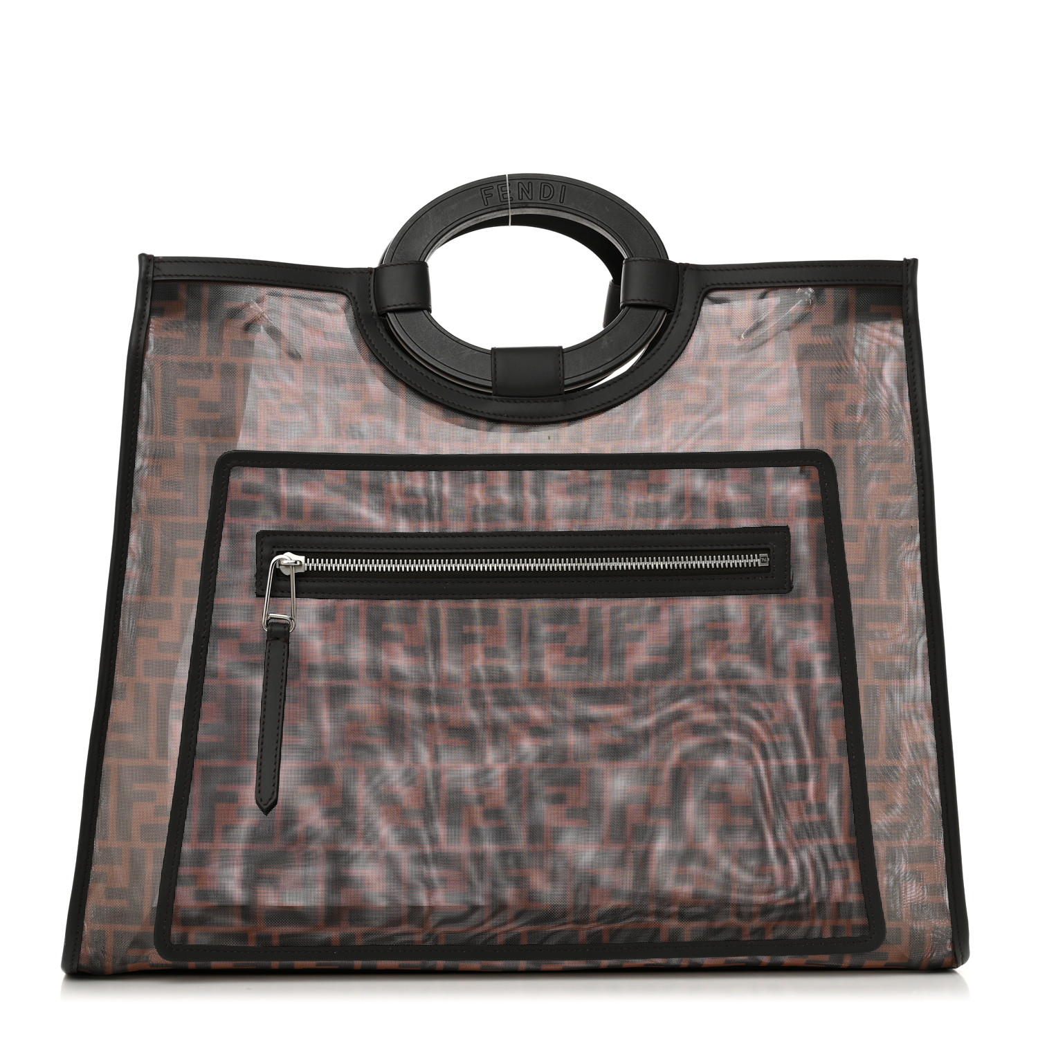 FENDI Mesh Vitello Century Cuoio FF 1974 Medium Runaway
