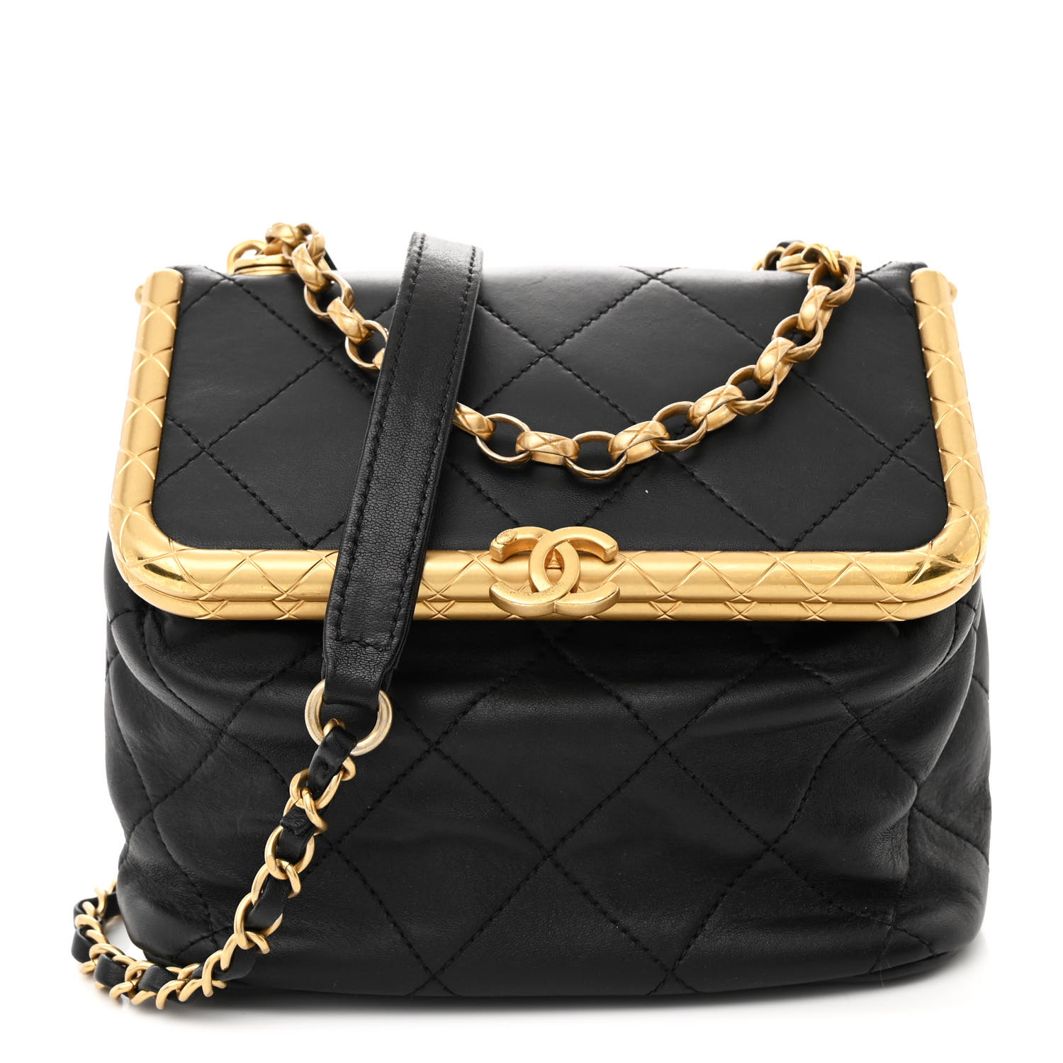 a-chan　0107 ♡ CHANEL Lambskin Quilted My Crush Bag Black 1647902