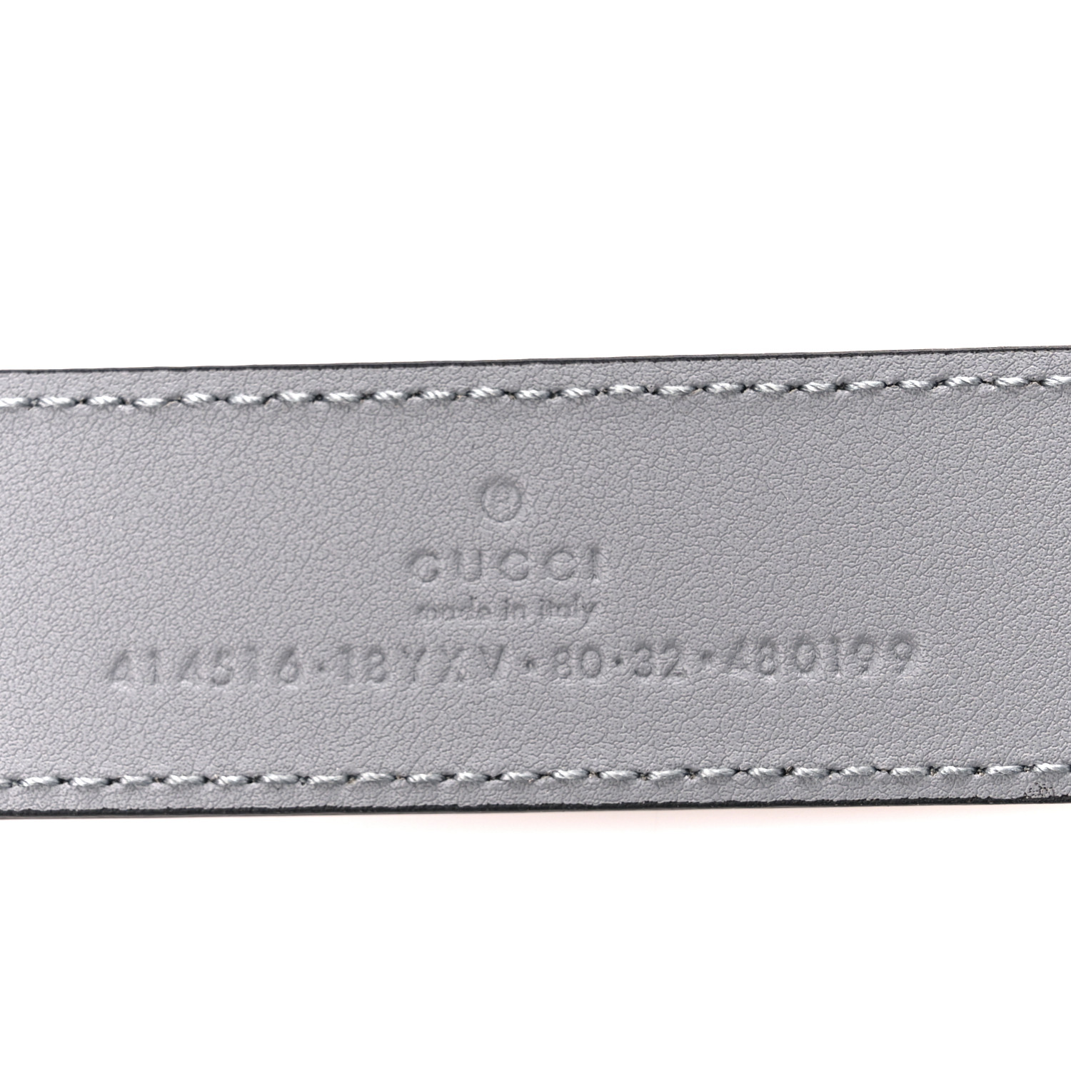 GUCCI Azalea Calfskin Enamel Monochrome Double G 30mm Belt