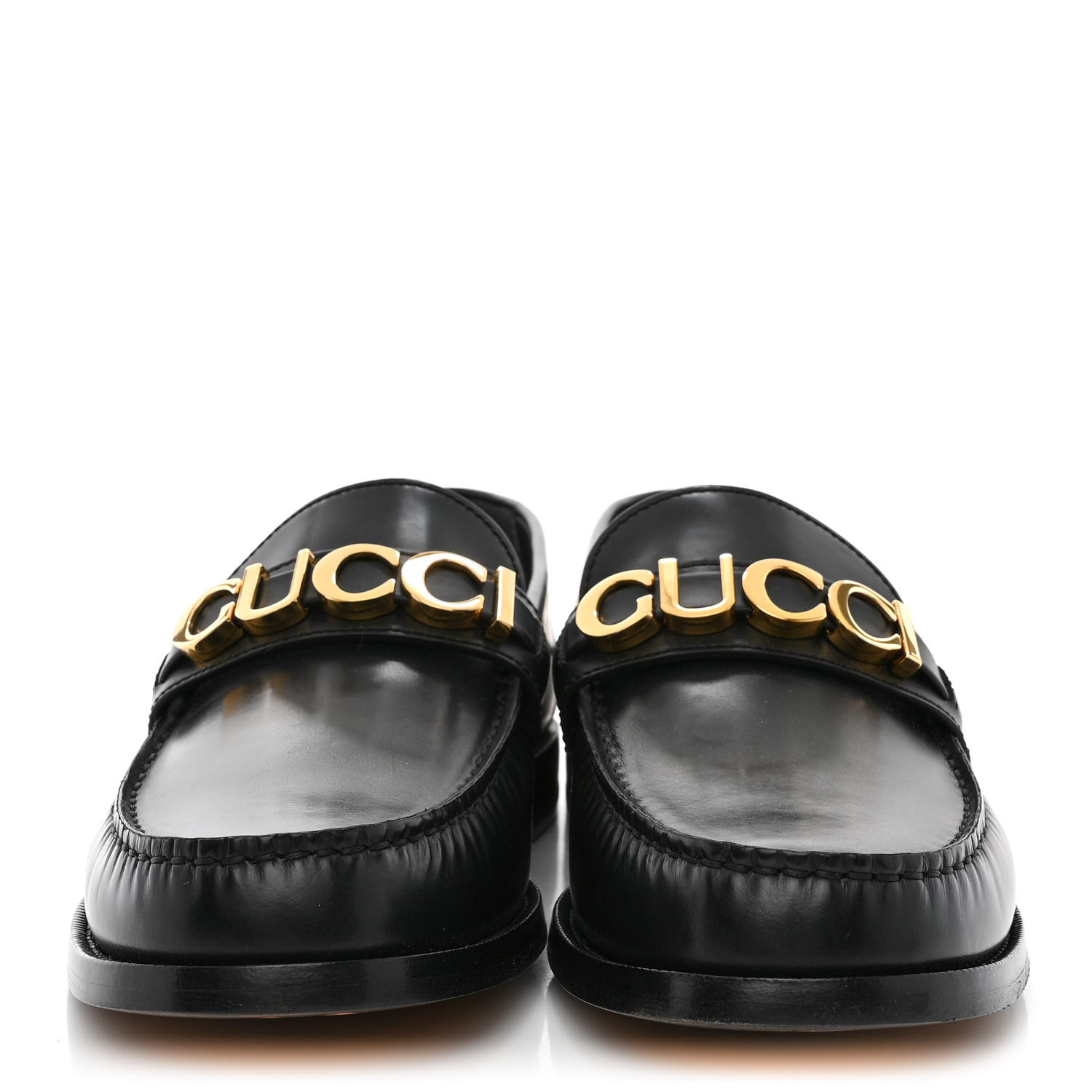 GUCCI Millennial Ribot Mens Cara Loafers 10 Black 1447537