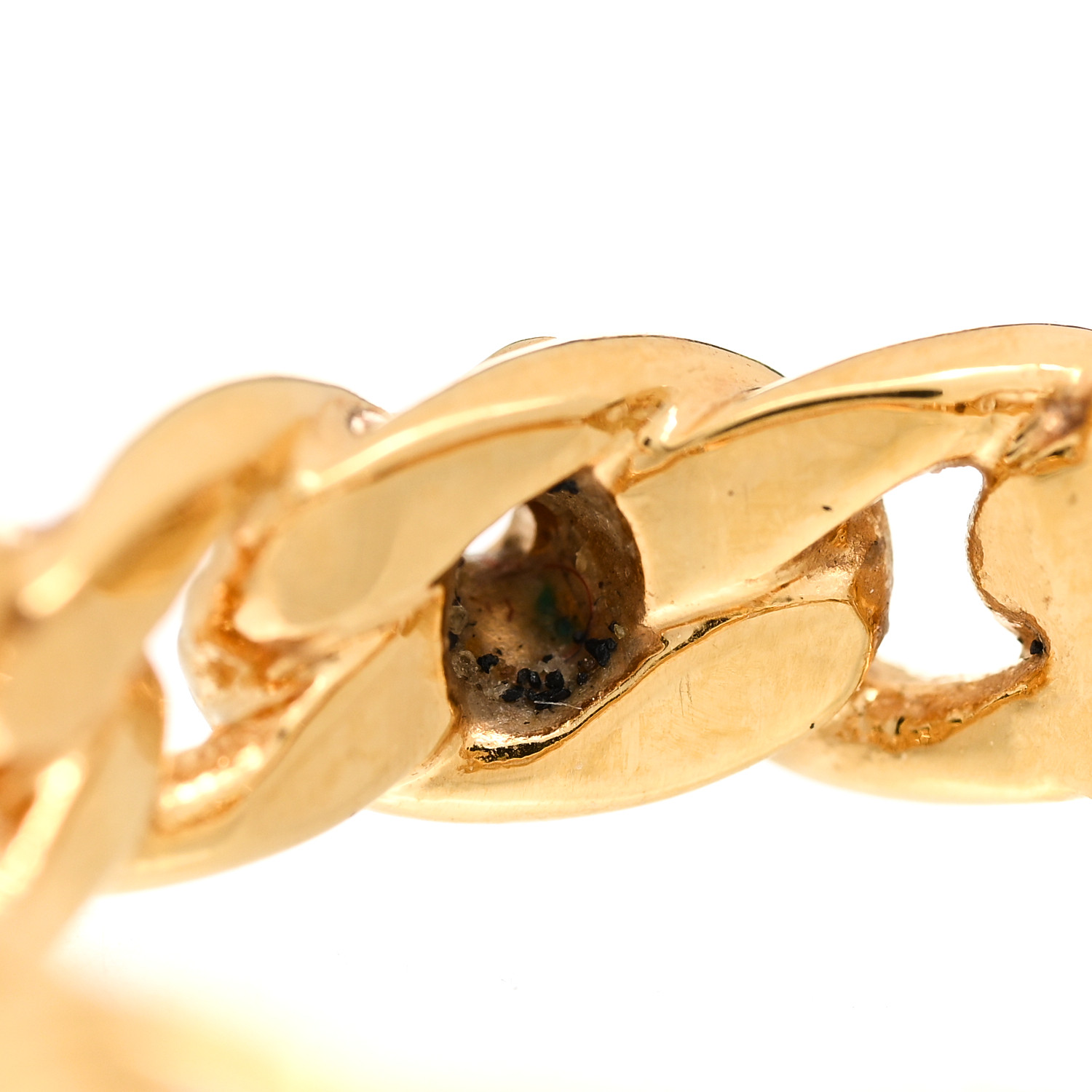 CHRISTIAN DIOR Metal Crystal Danseuse Etoile Chain Ring L 54