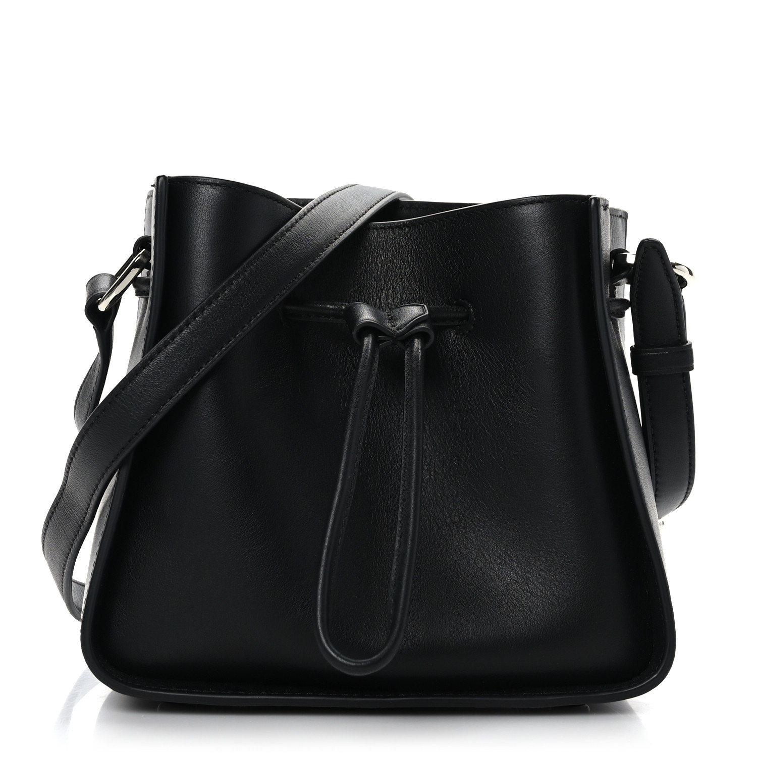 3.1 PHILLIP LIM Smooth Calfskin Mini Soleil Bucket Bag Black | FASHIONPHILE