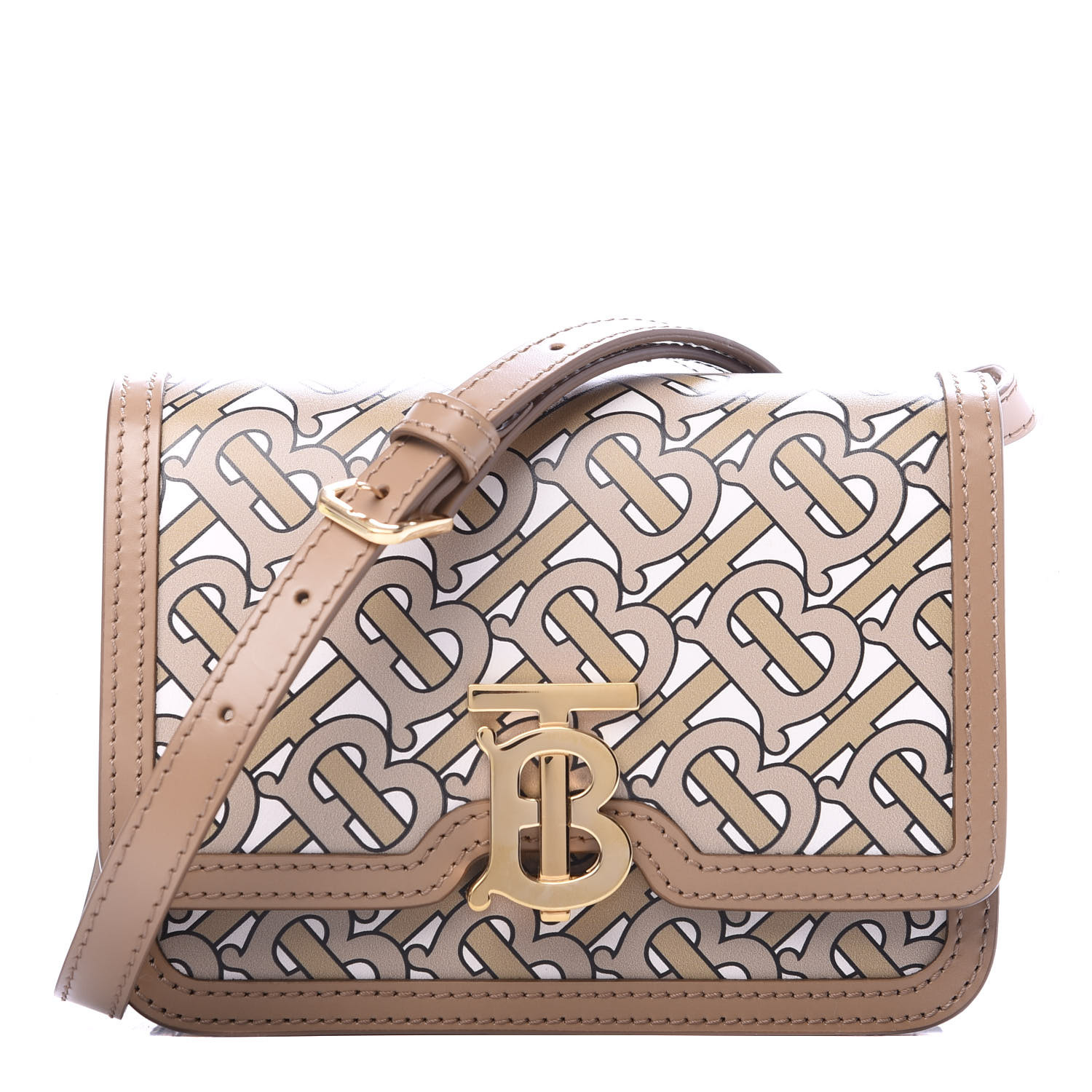 BURBERRY - ミニ TBバッグ (オーツベージュ) Tb bag mini crossbody bag Burberry Beige in Cotton - 47780335