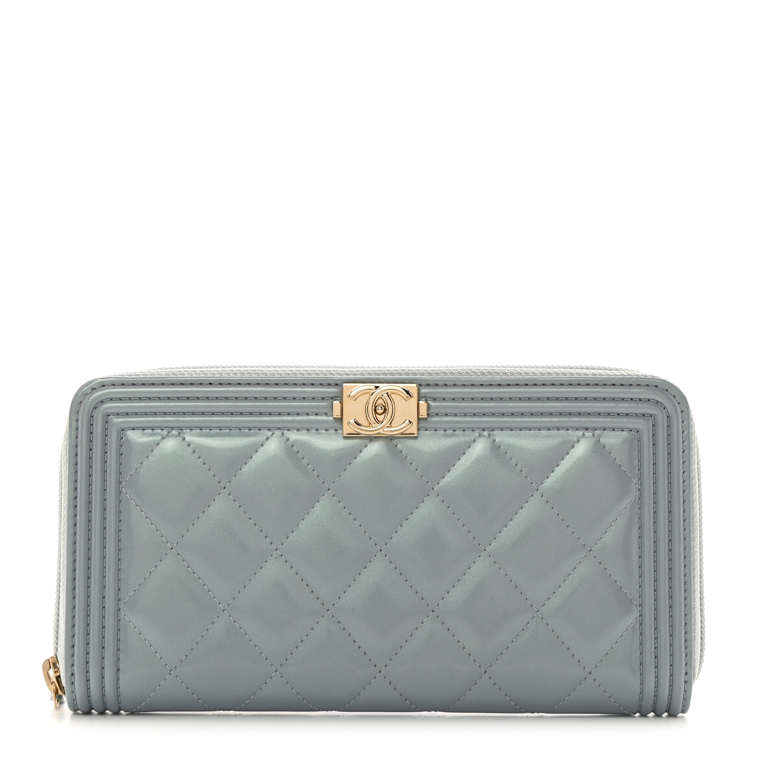 CHANEL 水色 Mint Chanel Large Single Flap Navy Blue Quilted Design W