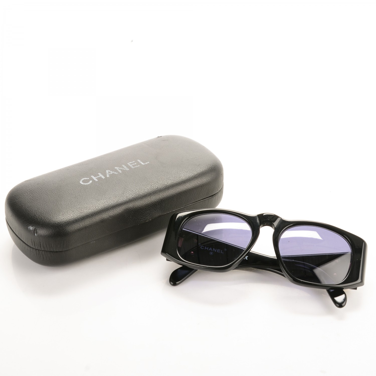 CHANEL CC Sunglasses 01451 Black 156673 | FASHIONPHILE
