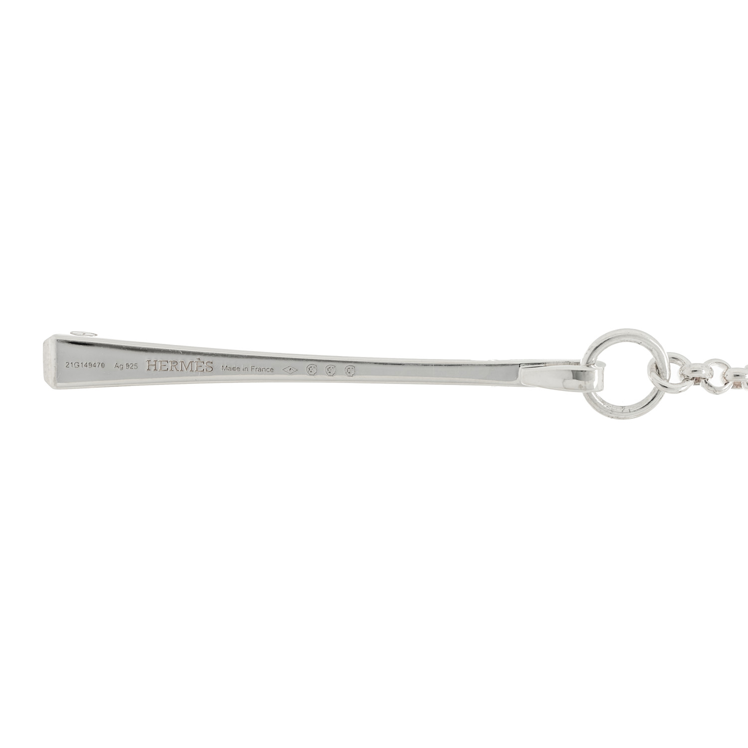 上品＊おしゃれ♪【HERMES】Clou de forge lariat necklace HERMES Sterling Silver Clou de Forge Lariat Necklace 1283824