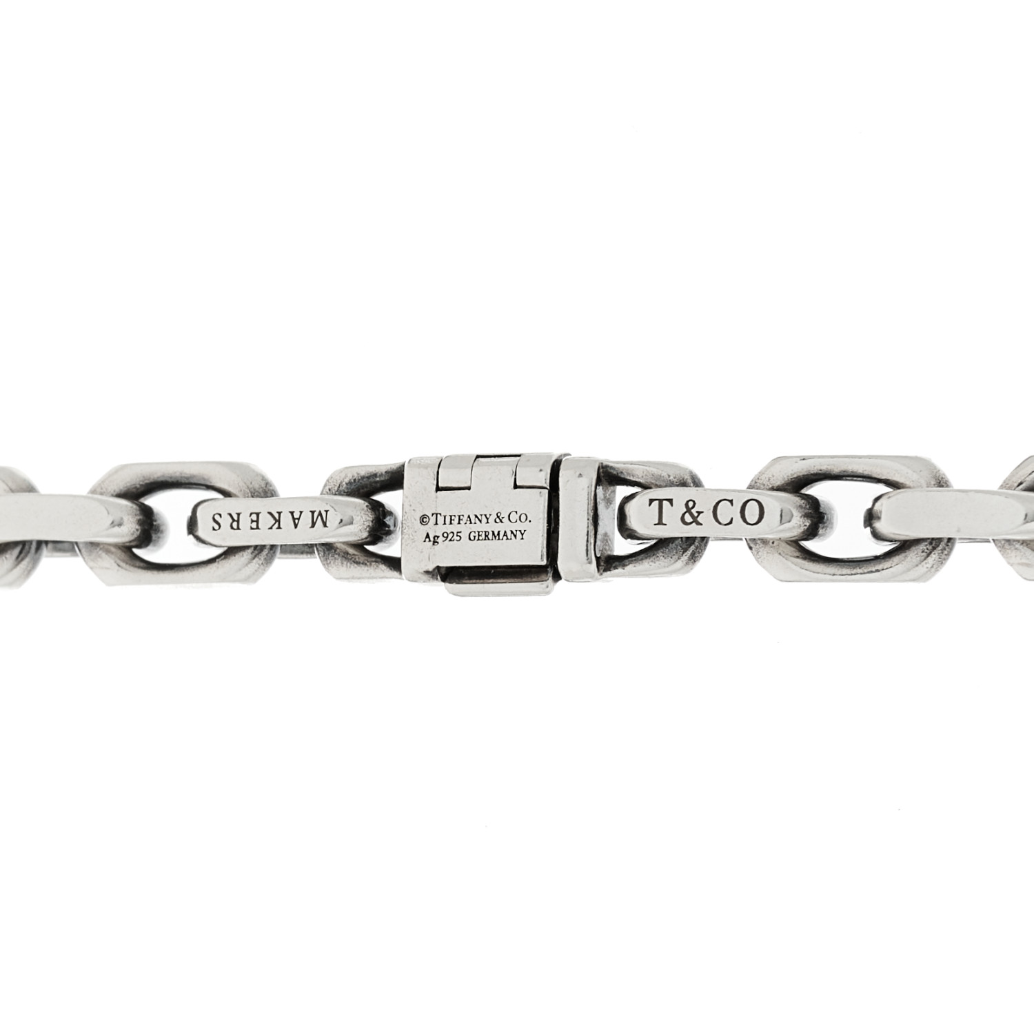 TIFFANY Sterling Silver 18K Yellow Gold Makers Chain
