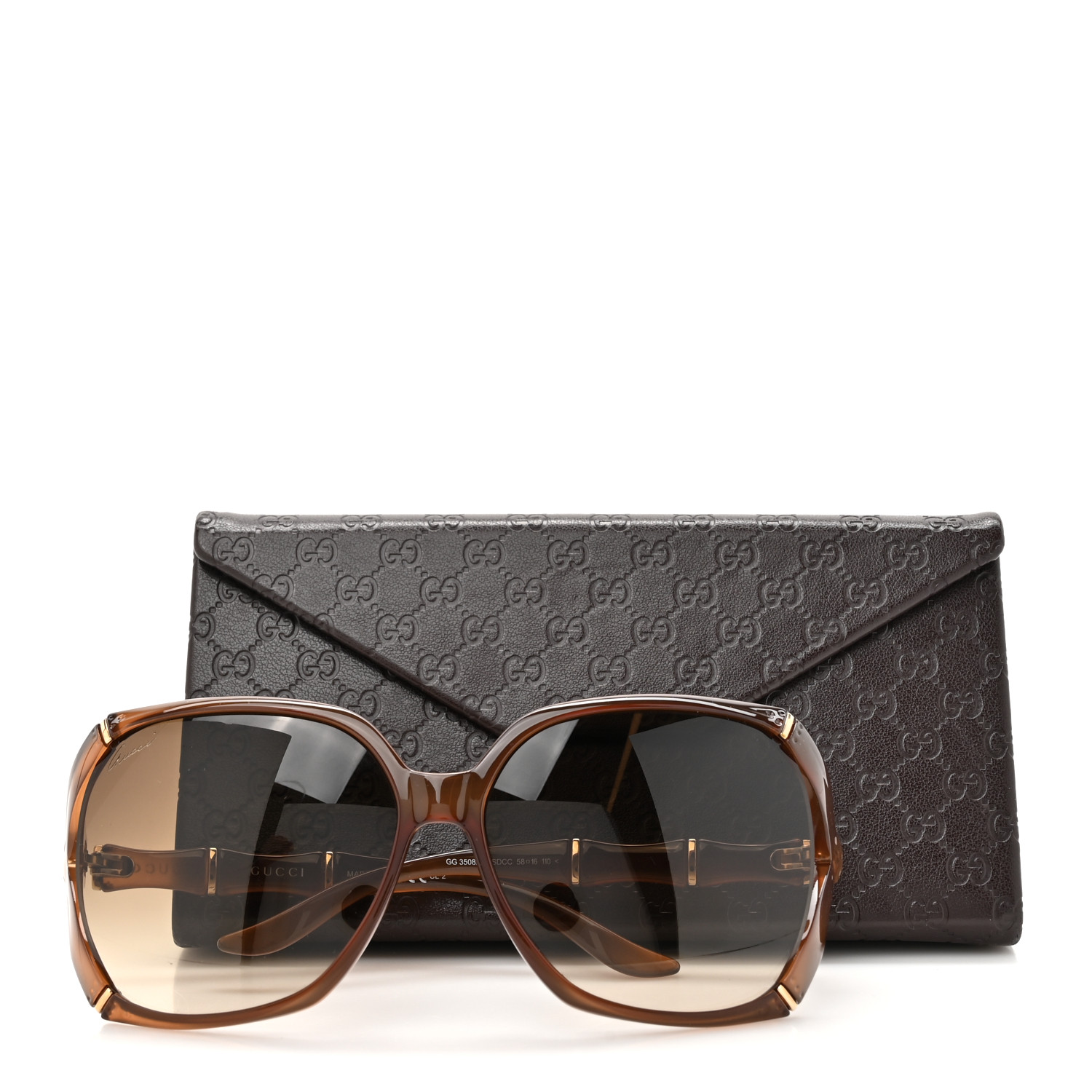 GUCCI Bamboo Effect Sunglasses GG 3508/S Brown 1635654