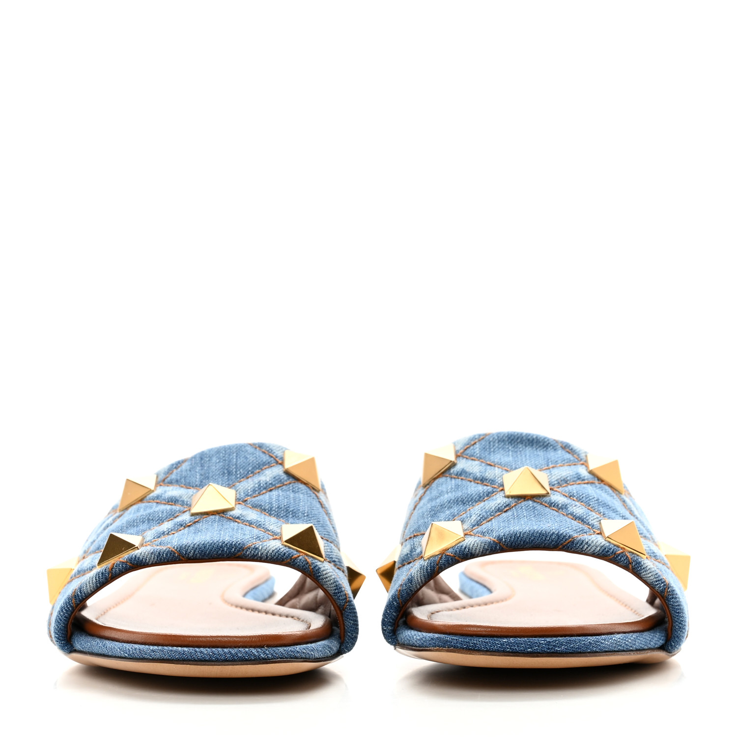 VALENTINO GARAVANI ◆ Roman Stud Denim Sandals Valentino Garavani Roman Stud denim sandals Valentino Garavani