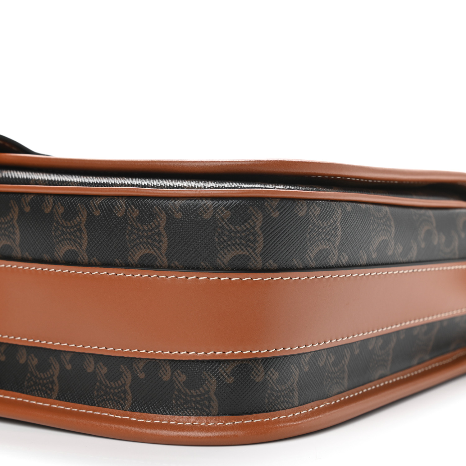 CELINE Triomphe Canvas Messenger Folco Bag Tan 992335