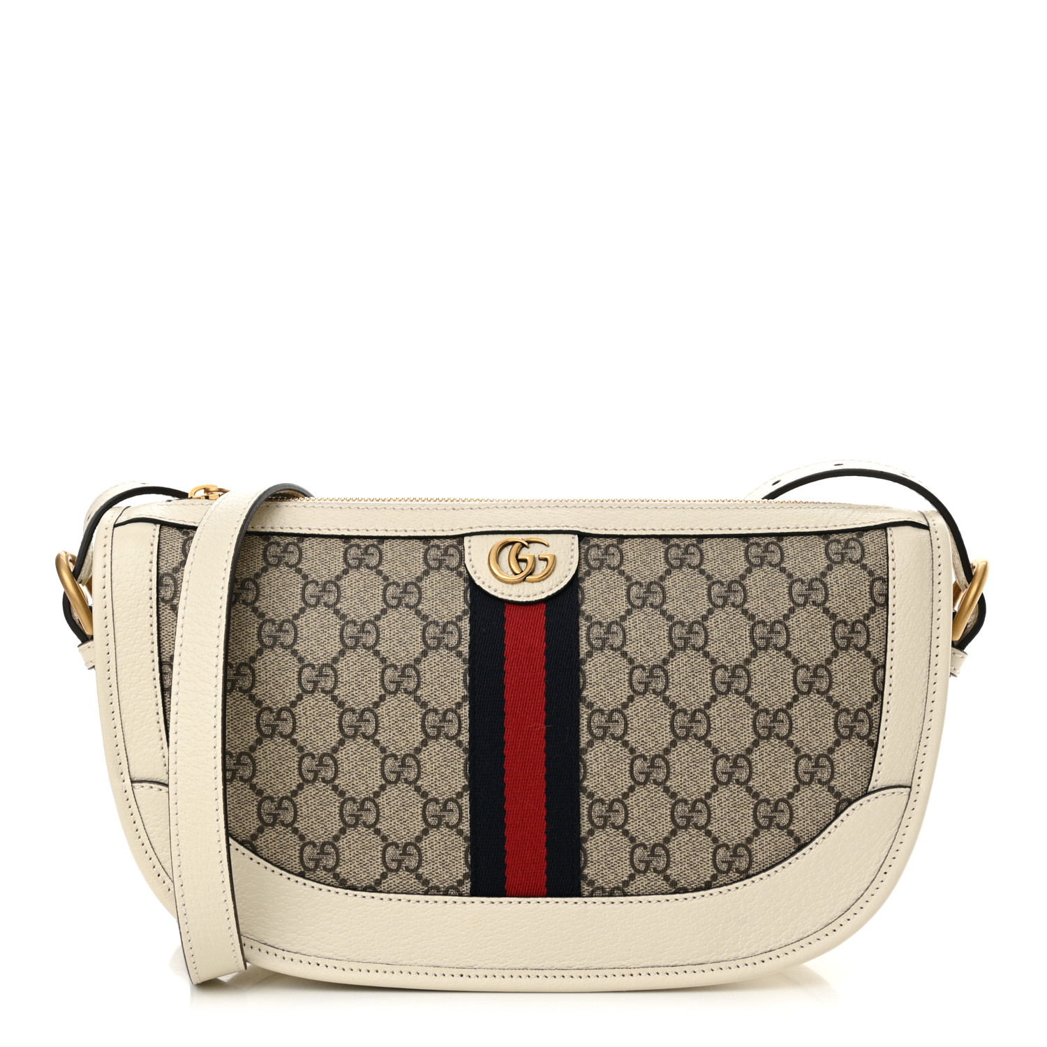 GUCCI GG Supreme Monogram Web Large Ophidia Shoulder Bag