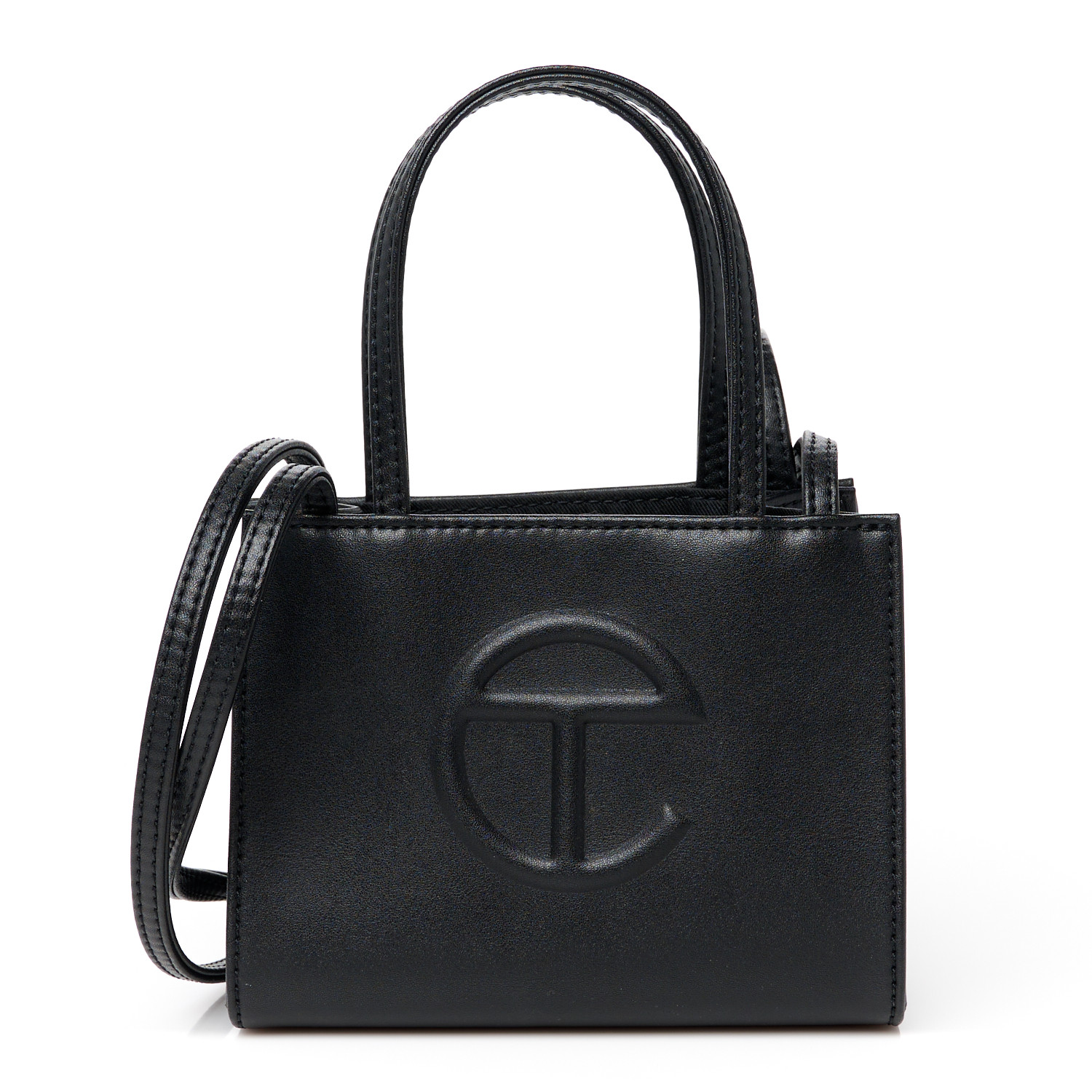 TELFAR Vegan Leather Small Shopping Bag Black 1547399
