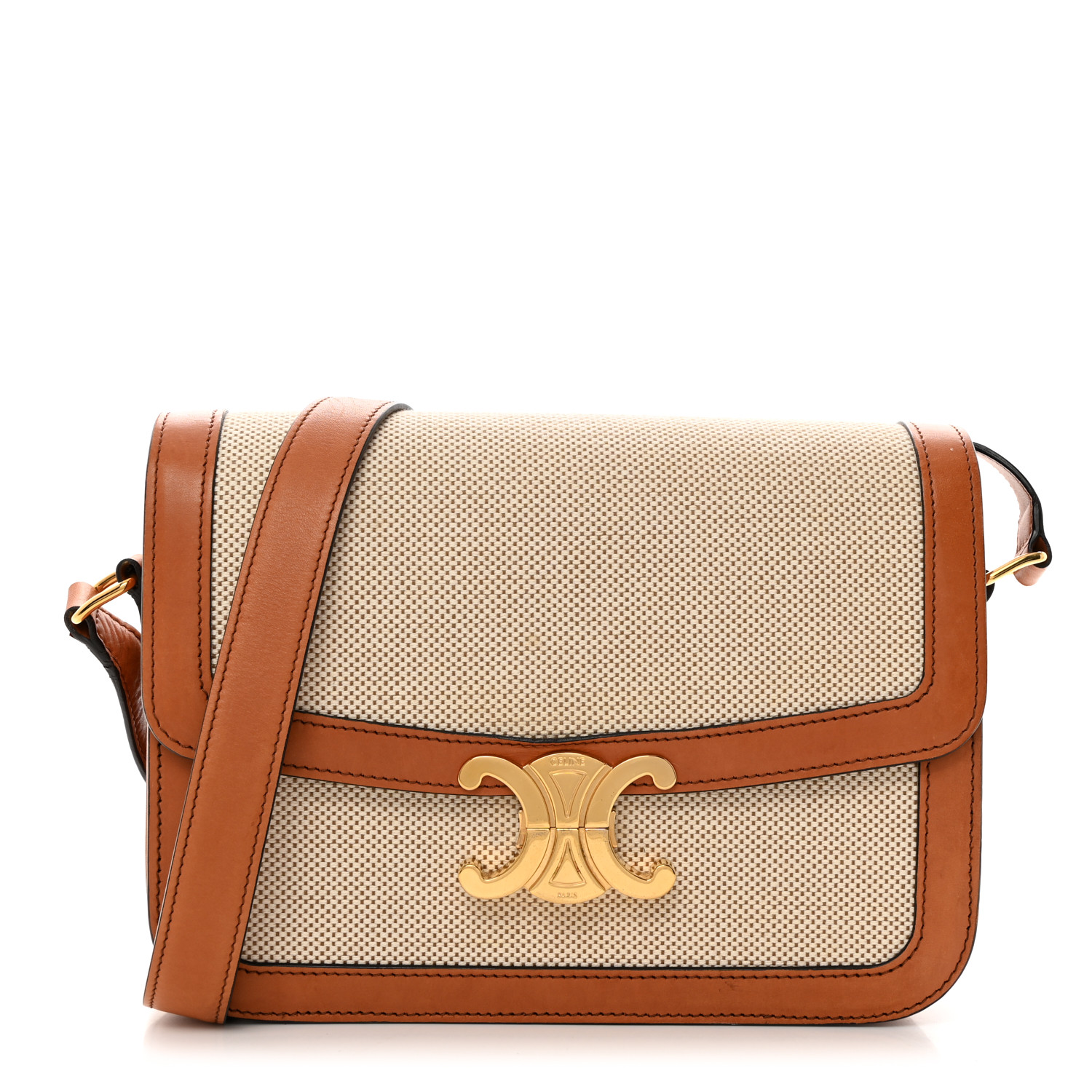 CELINE Canvas Calfskin Medium unbeatable Classique Triomphe