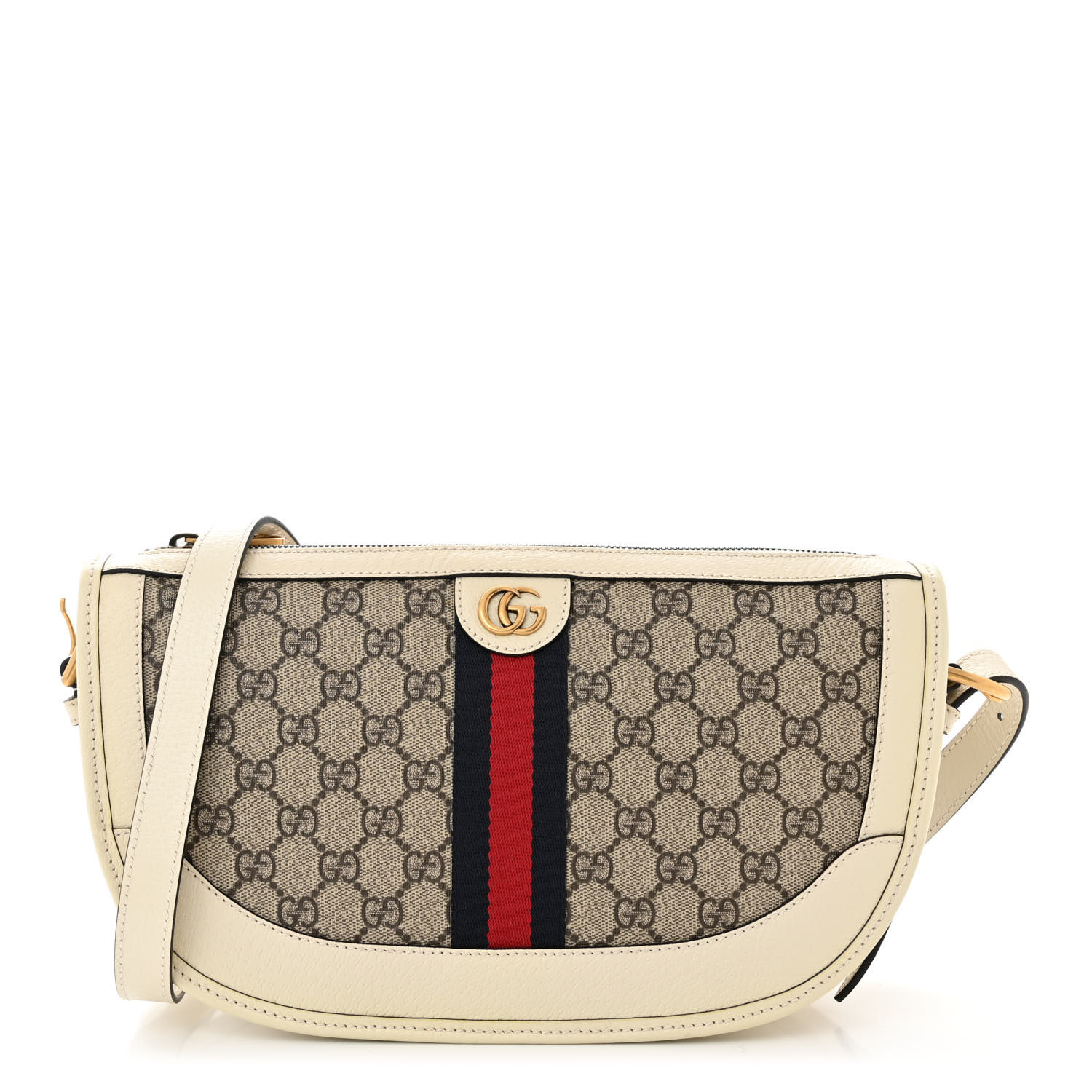 GUCCI GG Supreme Monogram Web Large Ophidia Shoulder Bag