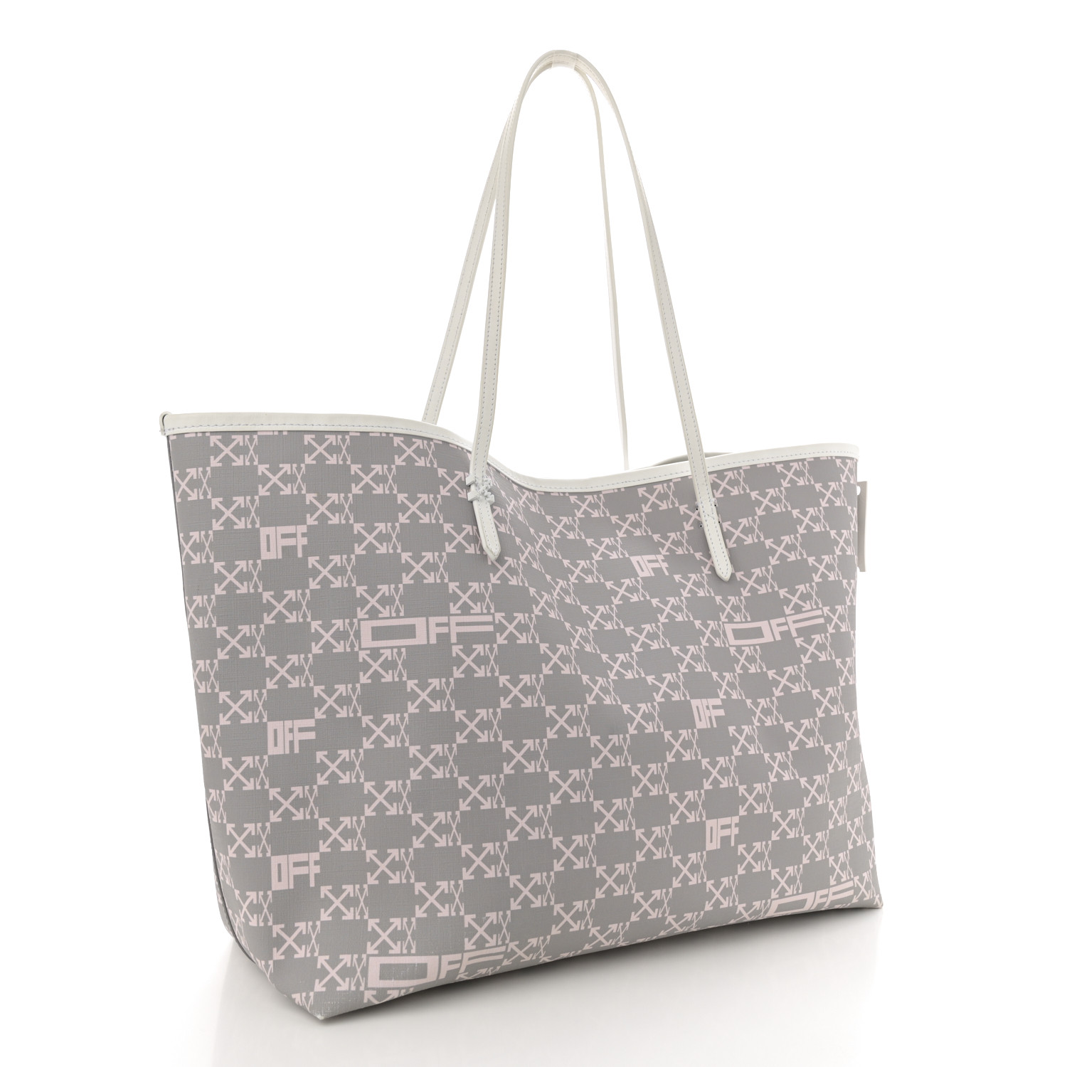 OFF-WHITE Coated Canvas Arrow Print Day Off Tote Bag White