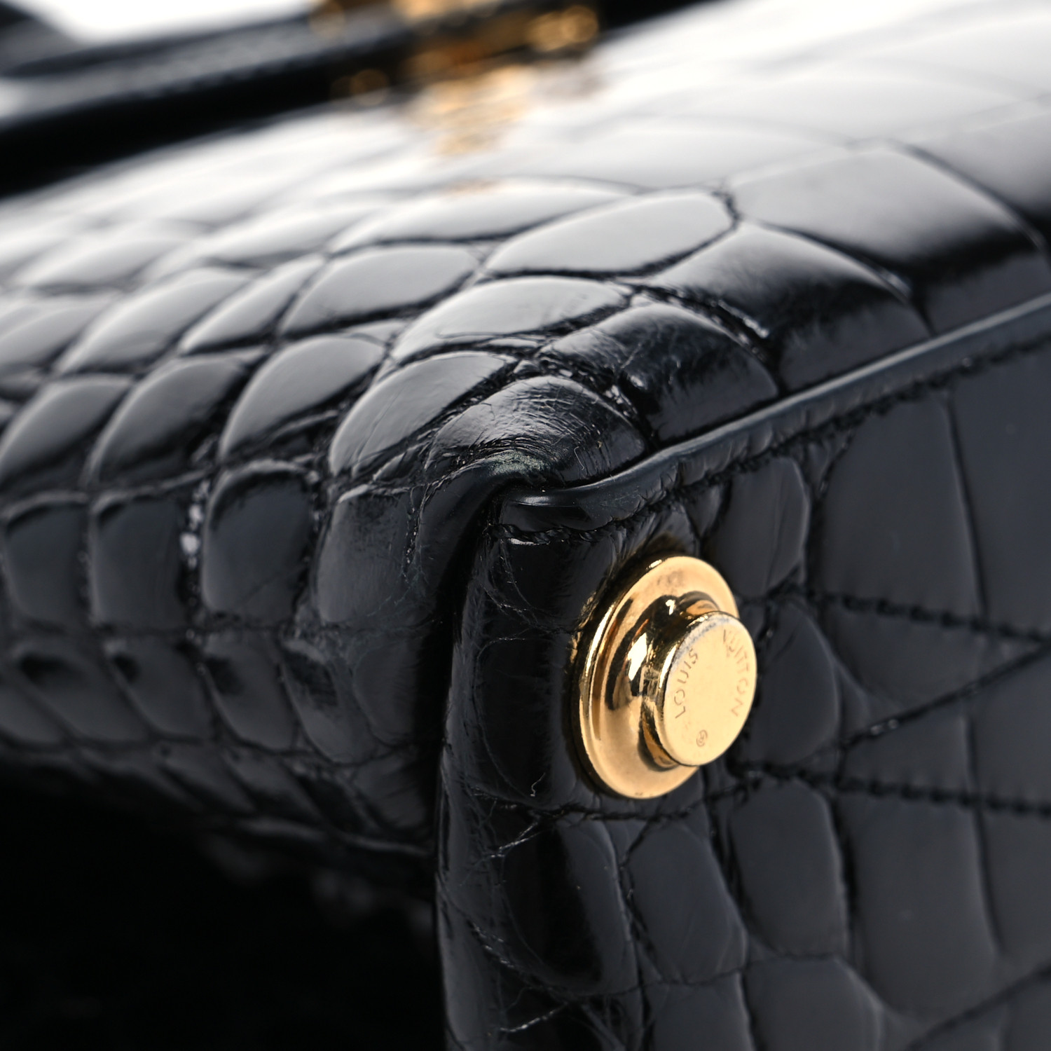 LOUIS VUITTON ローズデバン LOUIS VUITTON Alligator Rose Des Vents PM Black 1160805