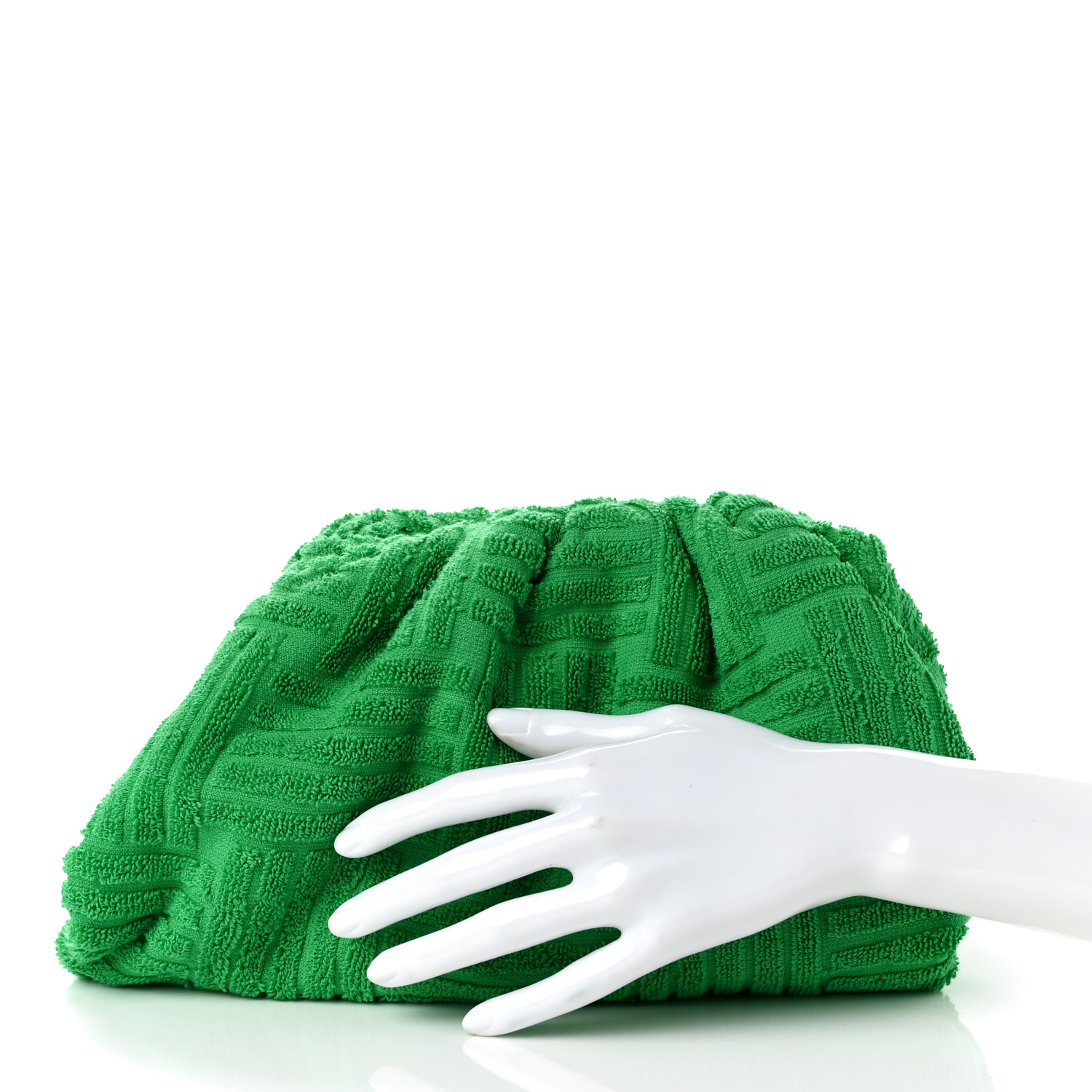 クラッチバッグ BOTTEGA VENETA GRASS GREEN NAPPA LEATHER TEEN POUCH CLUTCH Bottega Veneta Teen Intrecciato Leather Pouch Clutch - Green