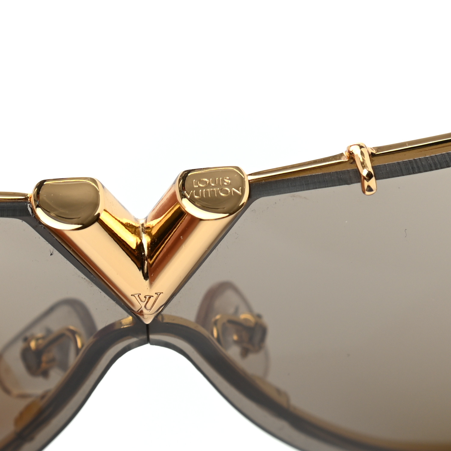 LOUIS VUITTON LV Drive Sunglasses Z0897E Gold 881627