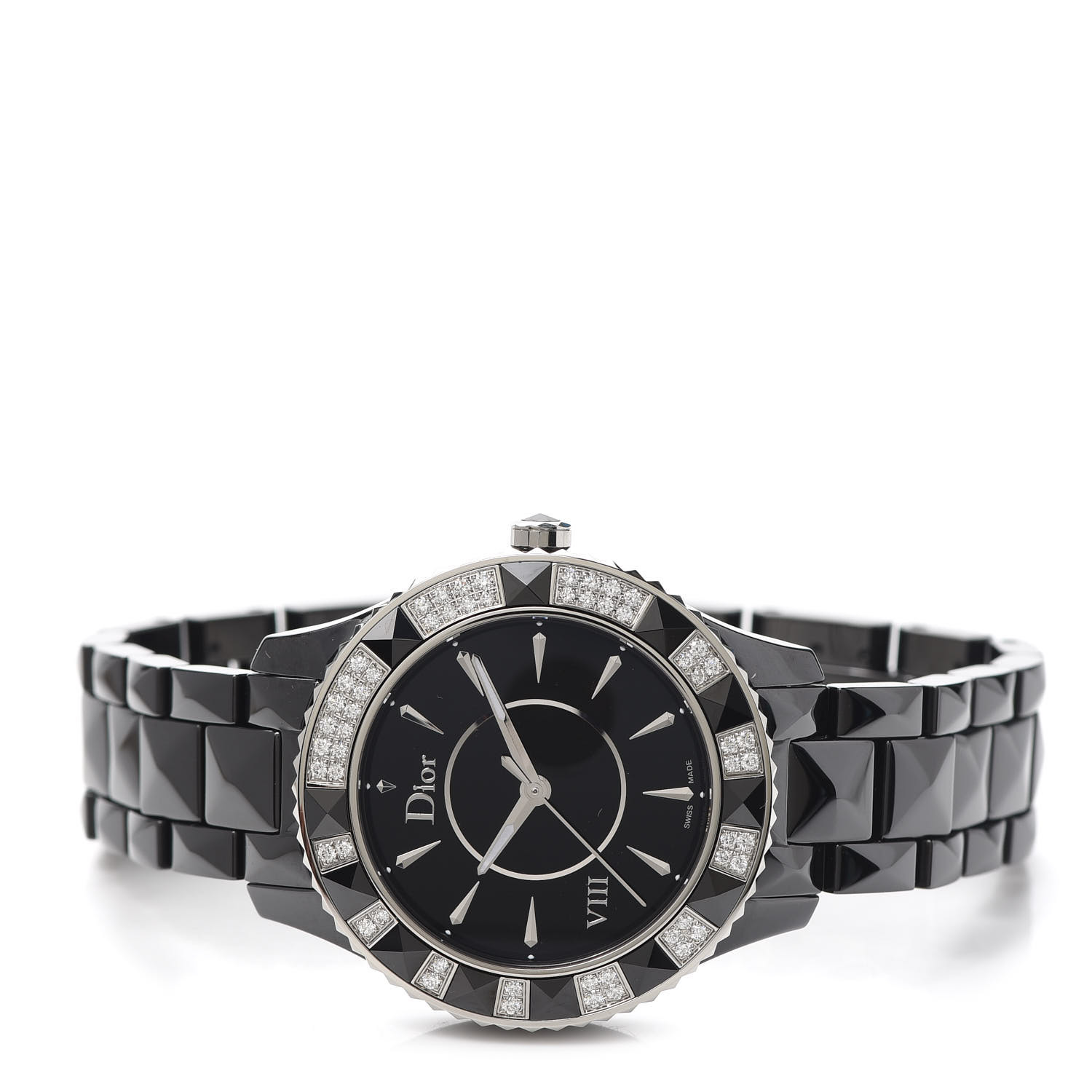 クリスチャンディオール CHRISTIAN DIOR Stainless Steel Ceramic Diamond 38mm Dior