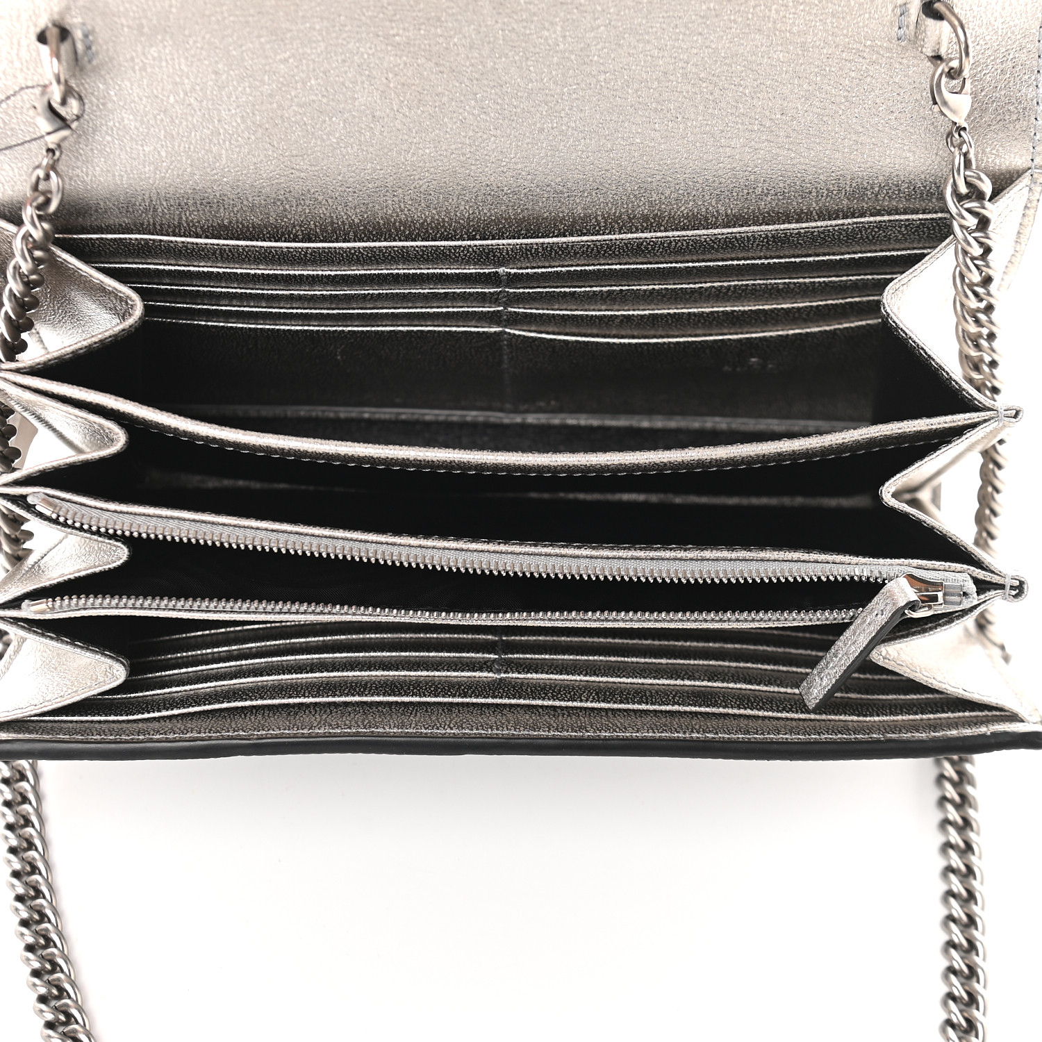長財布 DIONYSUS CHAIN WALLET GUCCI Dollar Calfskin Crystal Mini Dionysus Chain Wallet Box
