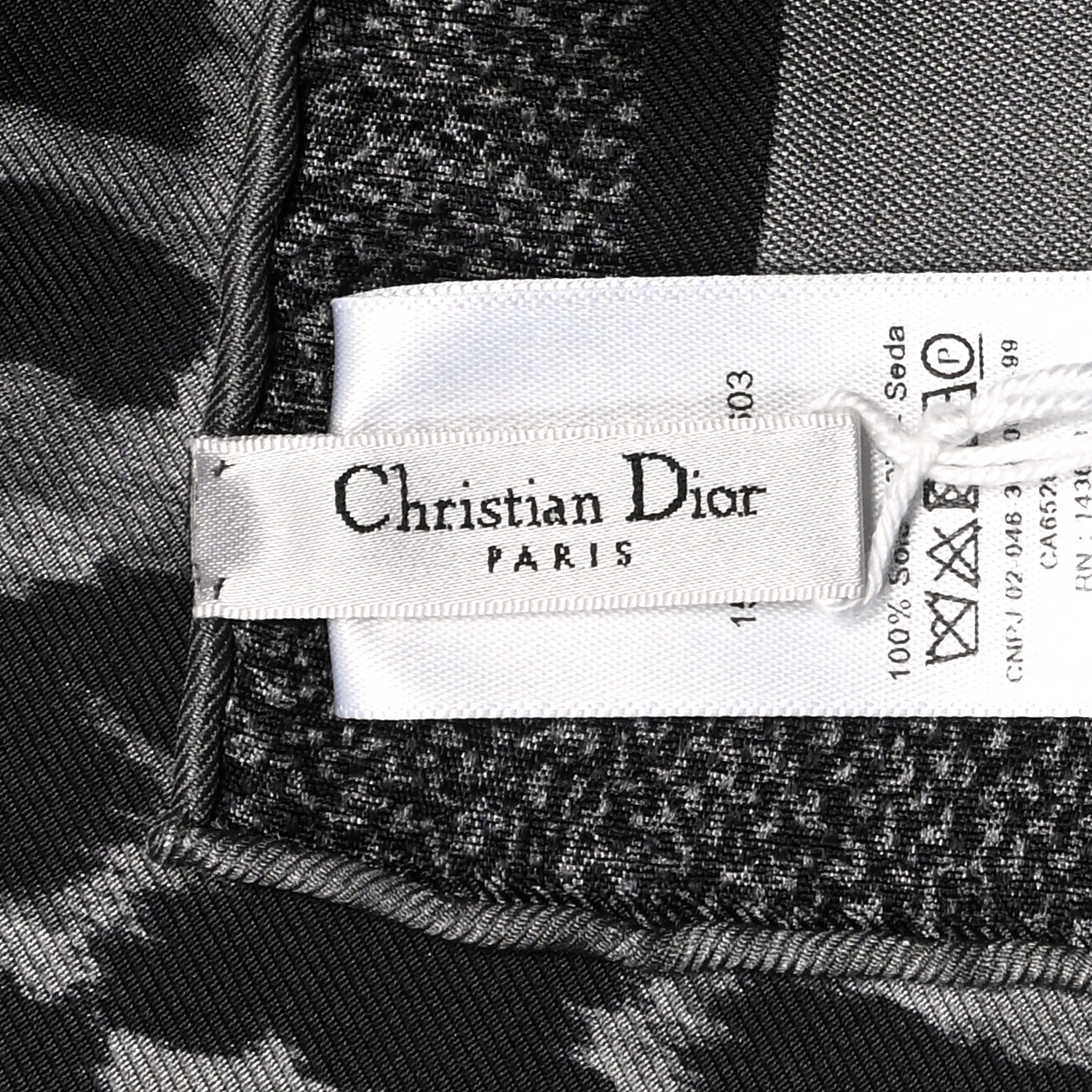Christian Dior スカーフ archive Black Christian Dior Scarf-neckerchief/silk Scarf/autumn