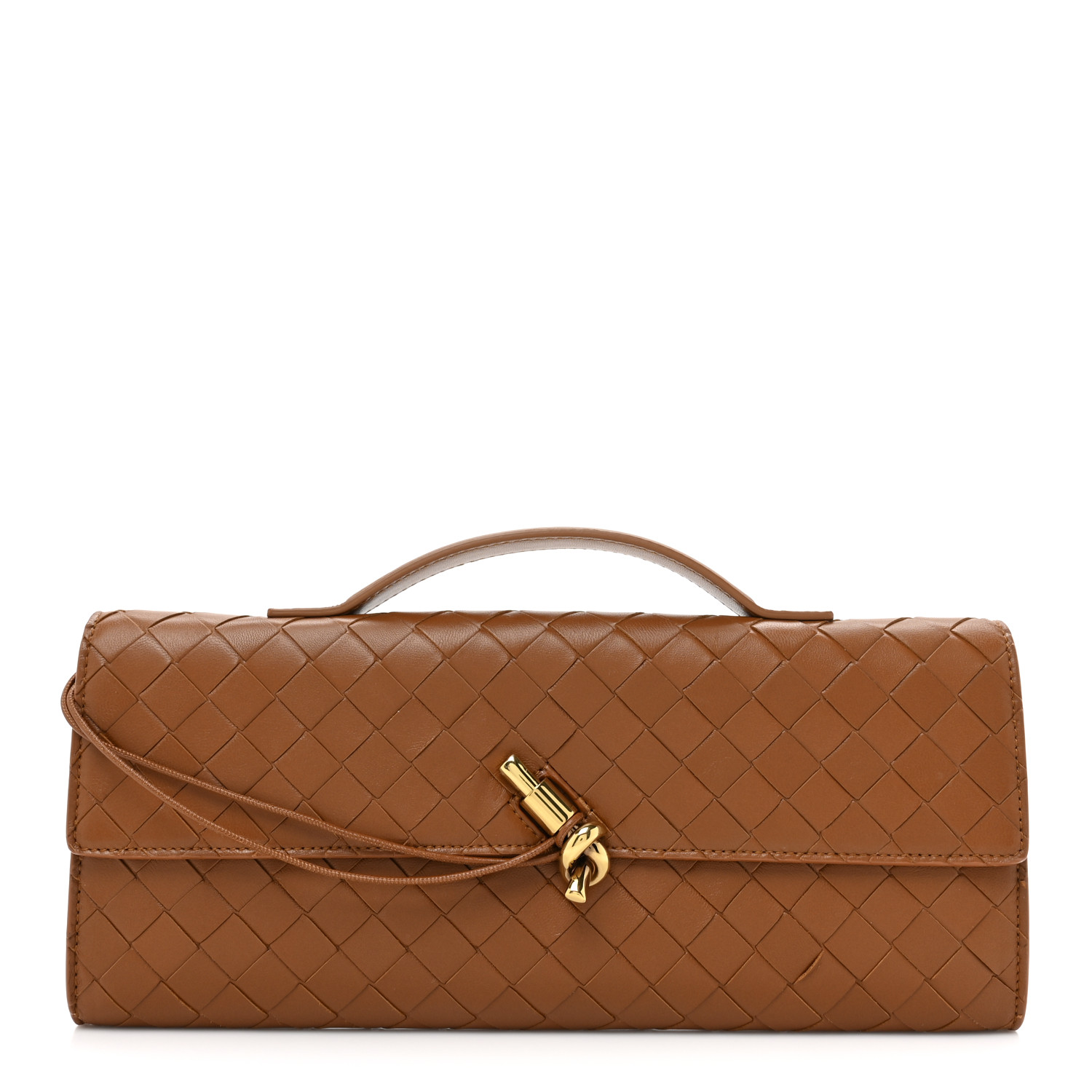 BOTTEGA VENETA Nappa Intrecciato Long Andiamo Top Handle