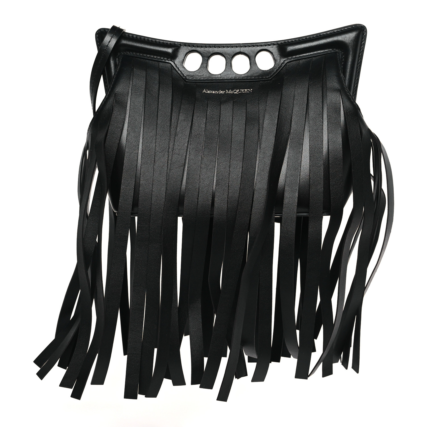 ALEXANDER MCQUEEN Calfskin Fringe Mini The Peak Crossbody