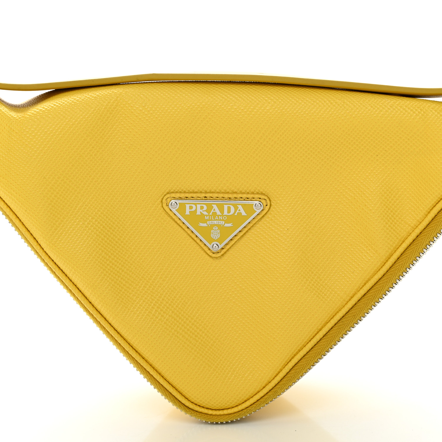 ショルダーバッグ Prada Yellow leather belt bag PRADA Saffiano Triangle Shoulder Belt Bag Sunny Yellow