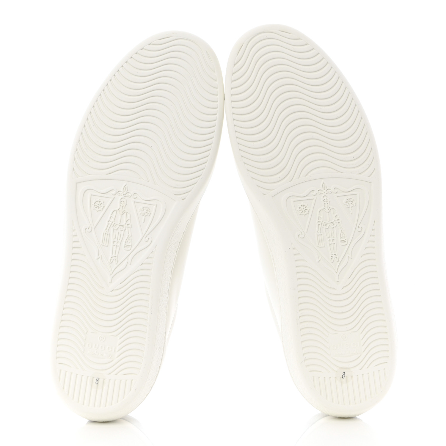 GUCCI Calfskin Interlocking G Perforated Mens Ace Sneakers 8