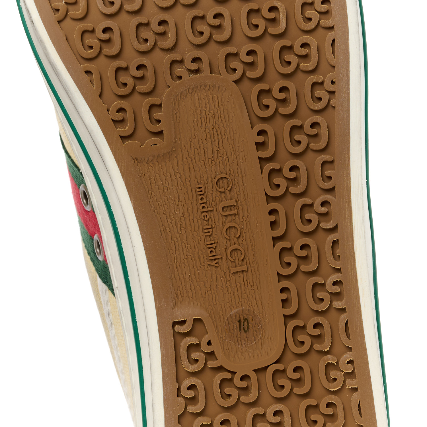 竹77 GUCCI Old Tennis Tweed Web Mens 1977 Tennis Sneakers 10