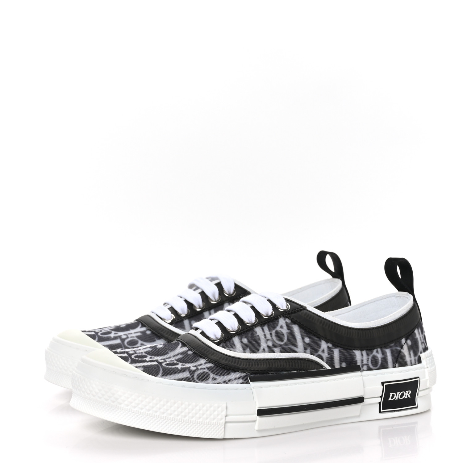 Christian Dior スニーカー 白x黒(チェック) 4202225Y0015 CHRISTIAN DIOR Technical Canvas Mesh Half Oblique Printed