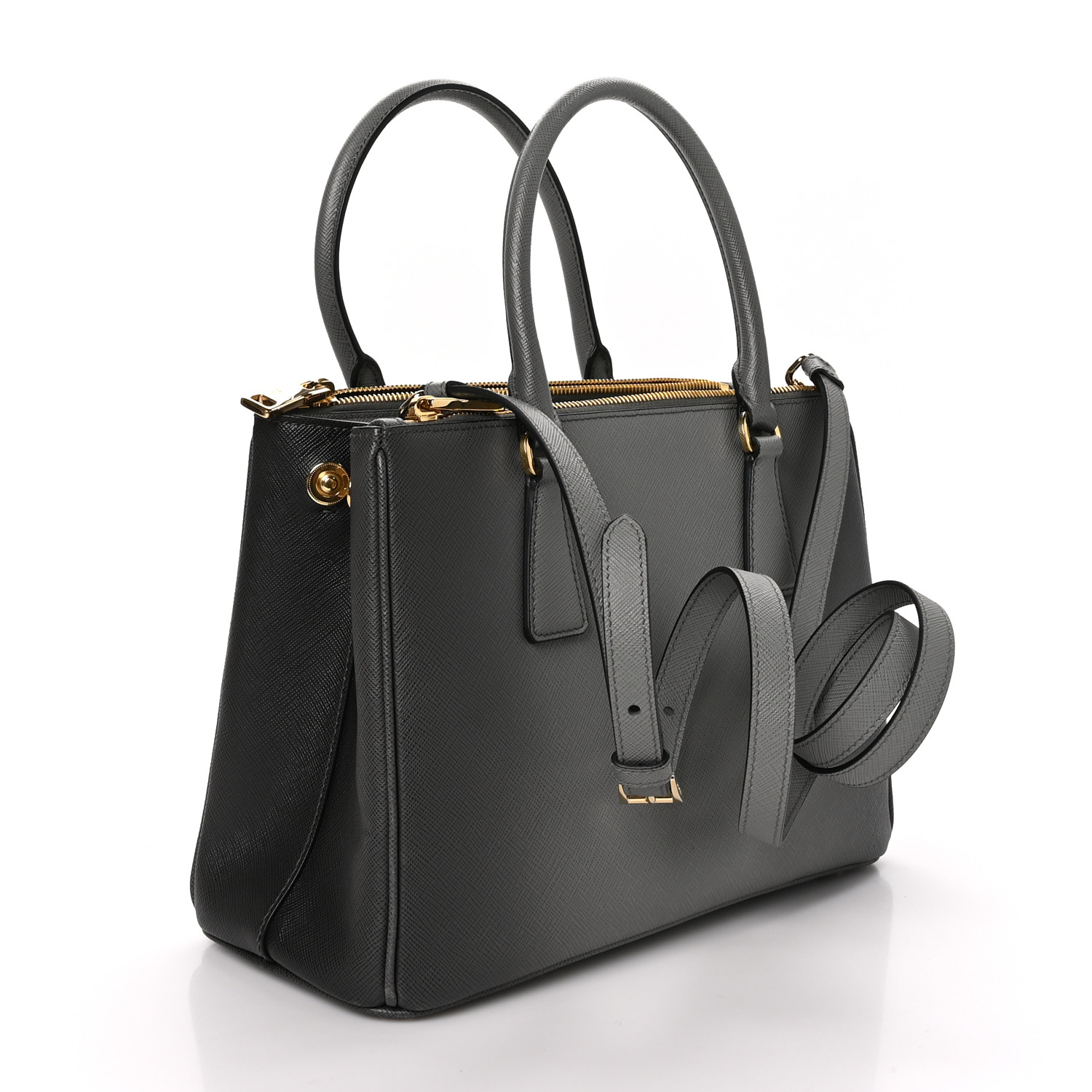 PRADA Saffiano Ombre Small Galleria Double Zip Tote Gradient