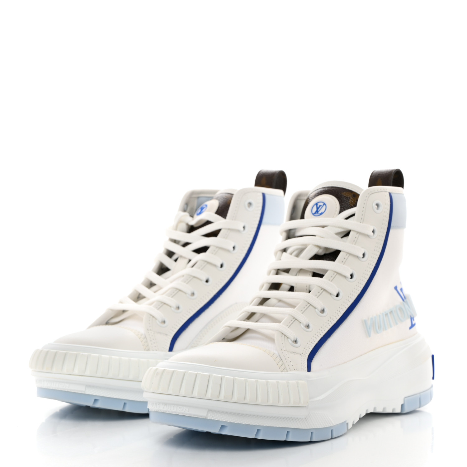 LOUIS VUITTON Canvas Monogram LV Squad Sneaker Boots 38