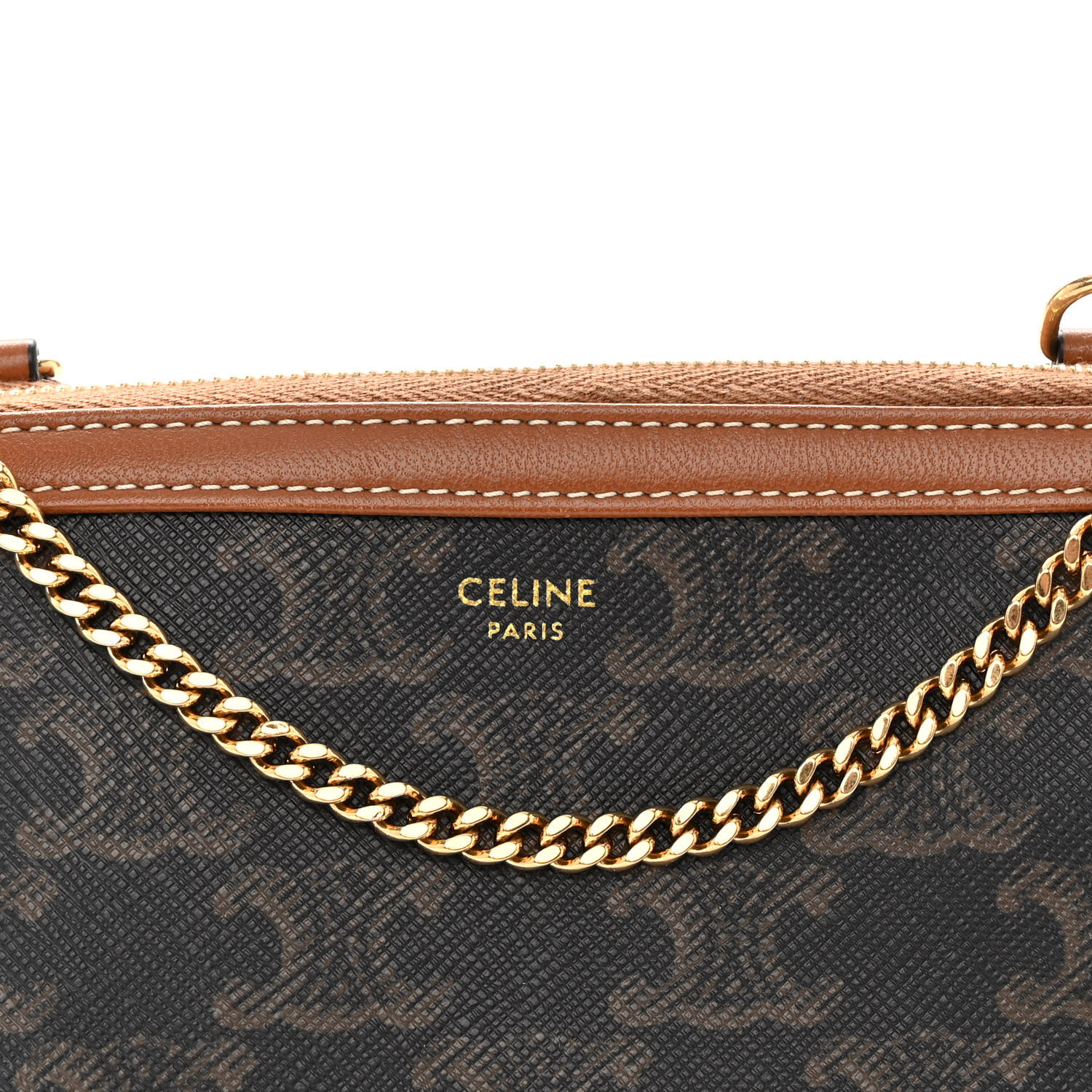 【CELINE】CLUTCH WITH CHAIN IN TRIOMPHE CANVAS AND LAMBSKIN NEW CELINE TRIOMPHE CHAIN CLUTCH 2022 - UNBOXING & WHAT FITS