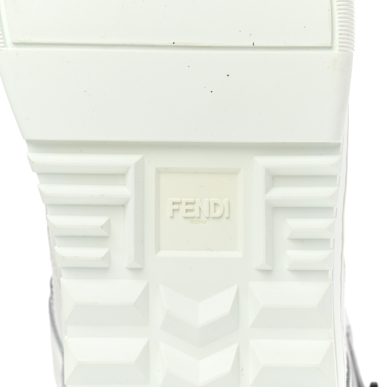 FENDI Vitello Nylon Logo Mens High Top Sneakers 8 Ultra