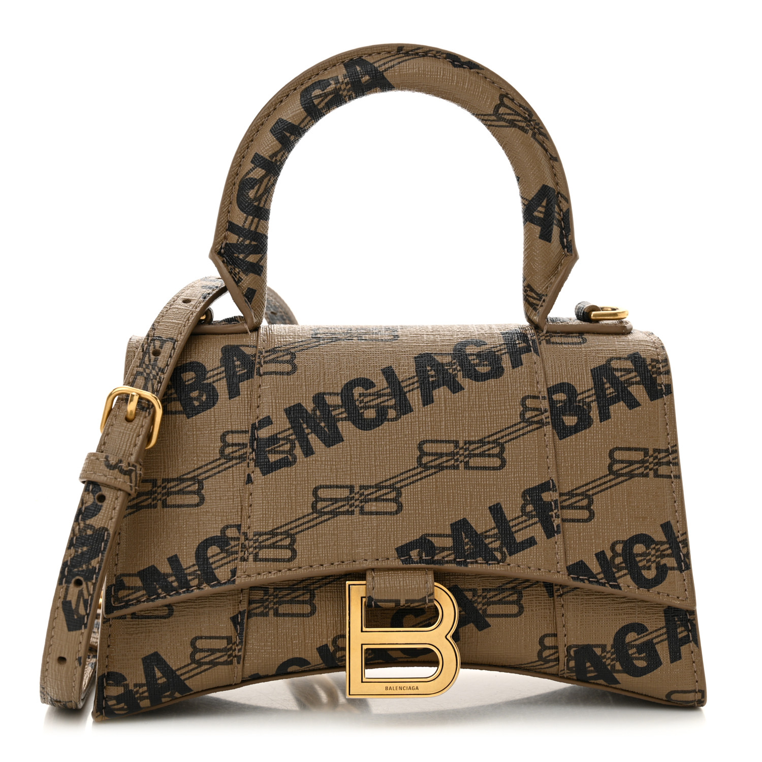 送料込 BALENCIAGA HOURGLASS S BBモノグラム トップハンドル 6c348be60514c53dc501da6936226b