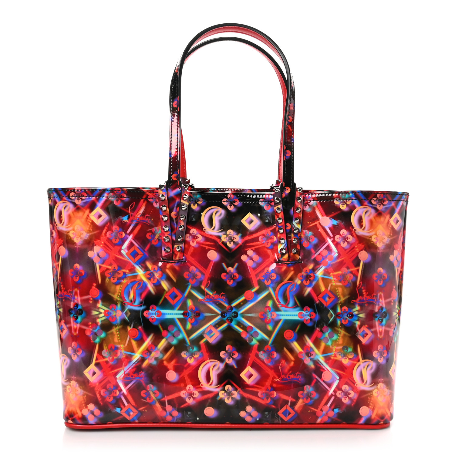 CHRISTIAN LOUBOUTIN Patent Calfskin Small Discolaser Cabata