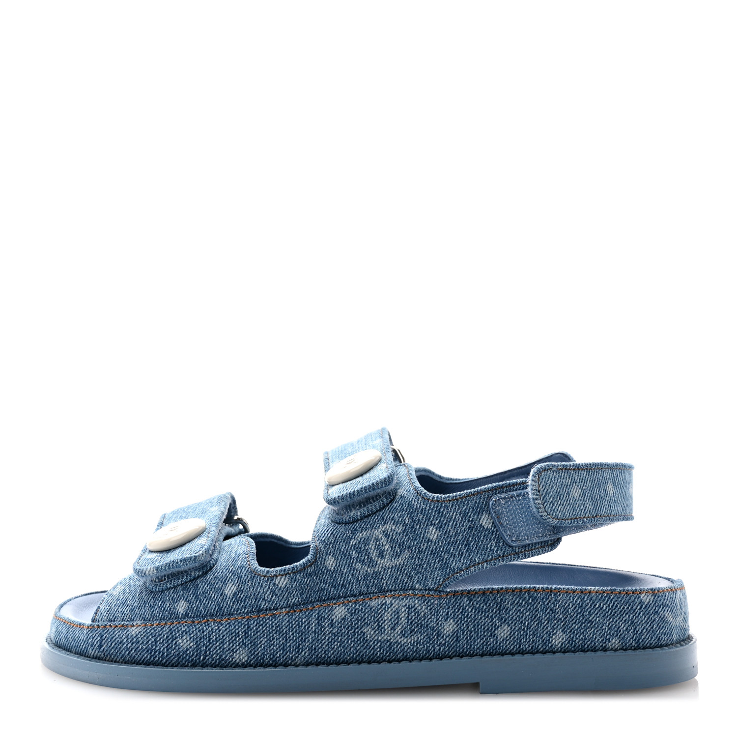 Vintage Chanel denim heel sandals 箱付き　34 Pair of denim slingback sandals | Chanel: Handbags and