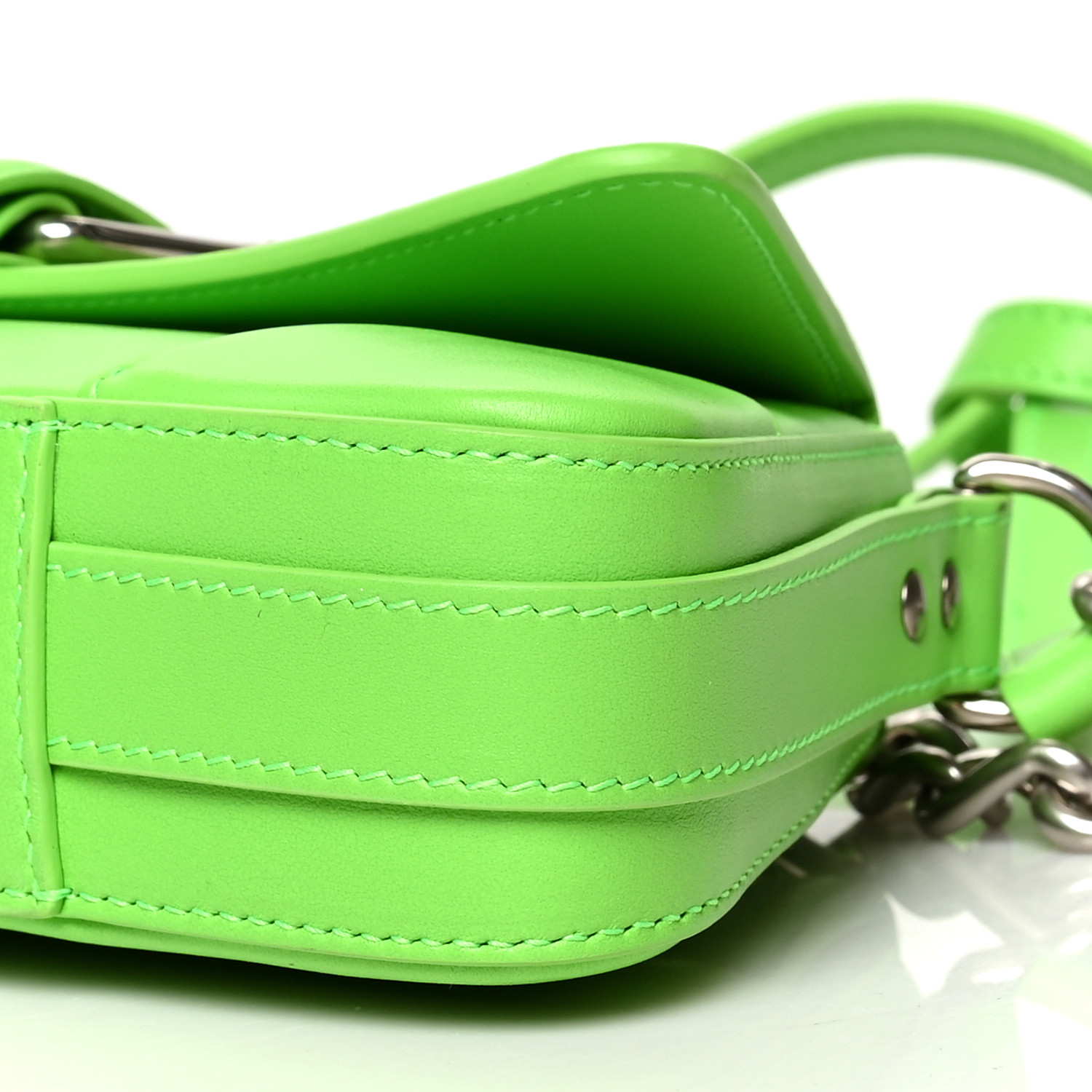 ショルダーバッグ・ポシェット BALENCIAGA Shoulder Bags Women Leather Green/Acid Green BALENCIAGA Smooth Calfskin Small Lindsay Shoulder Bag Acid