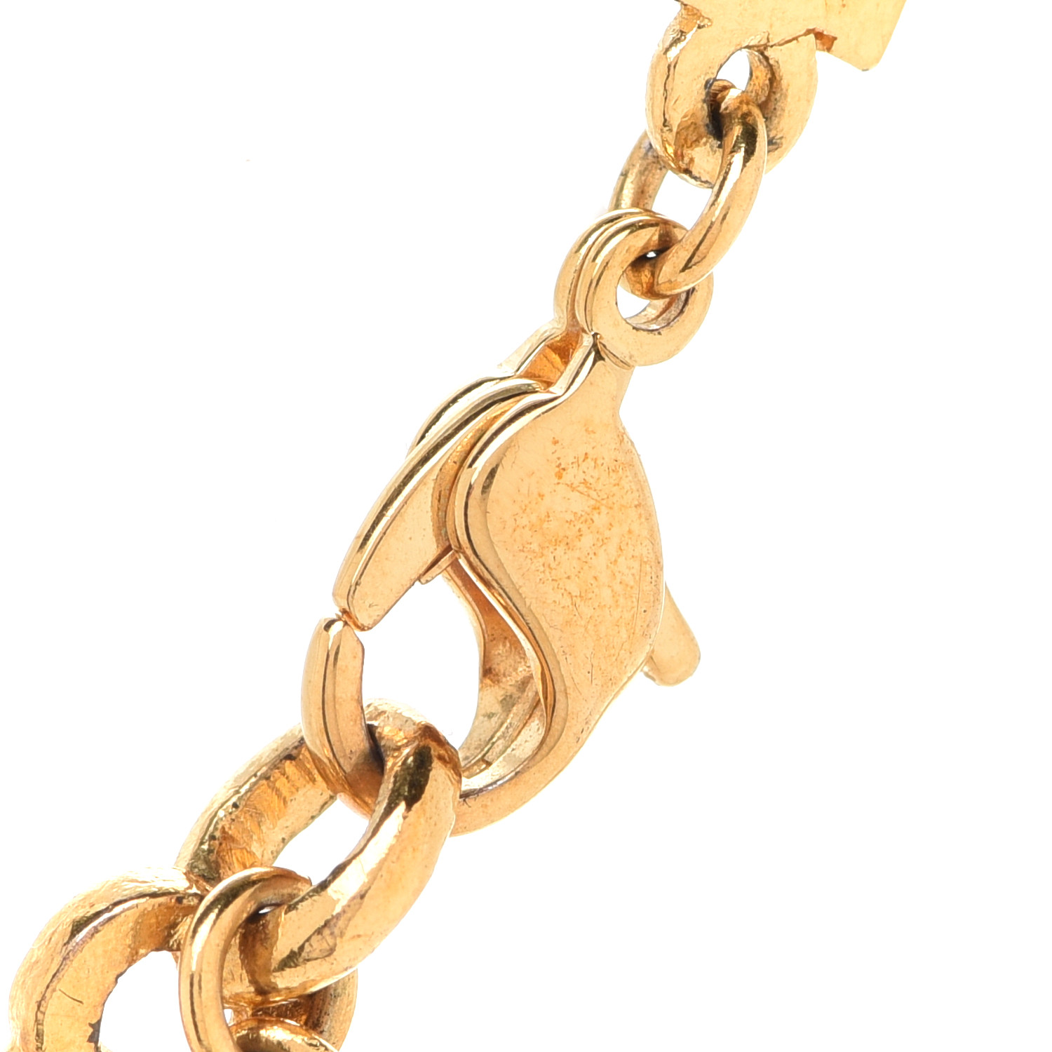 CHRISTIAN DIOR Metal Logo Multi Charm Bracelet Gold 948657