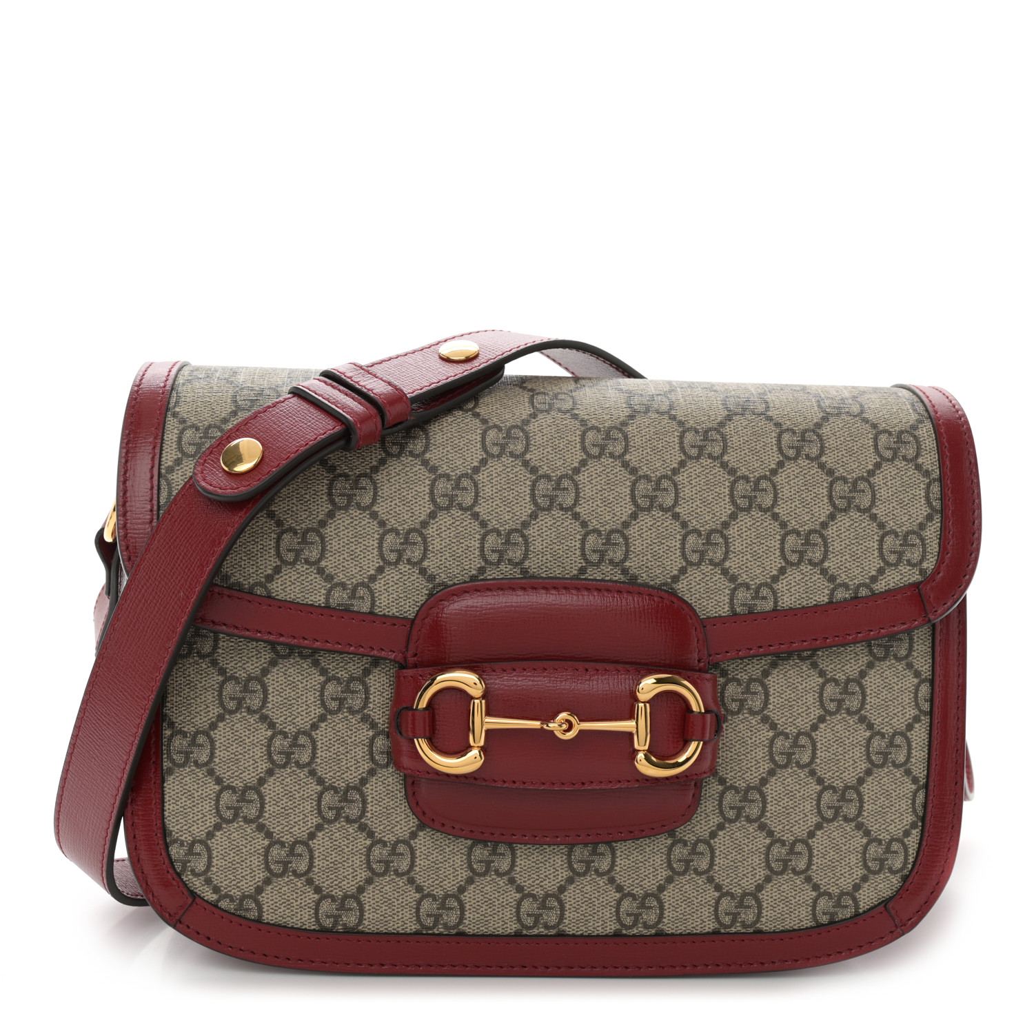 GUCCI GG Supreme Monogram Azalea Calfskin Horsebit 1955
