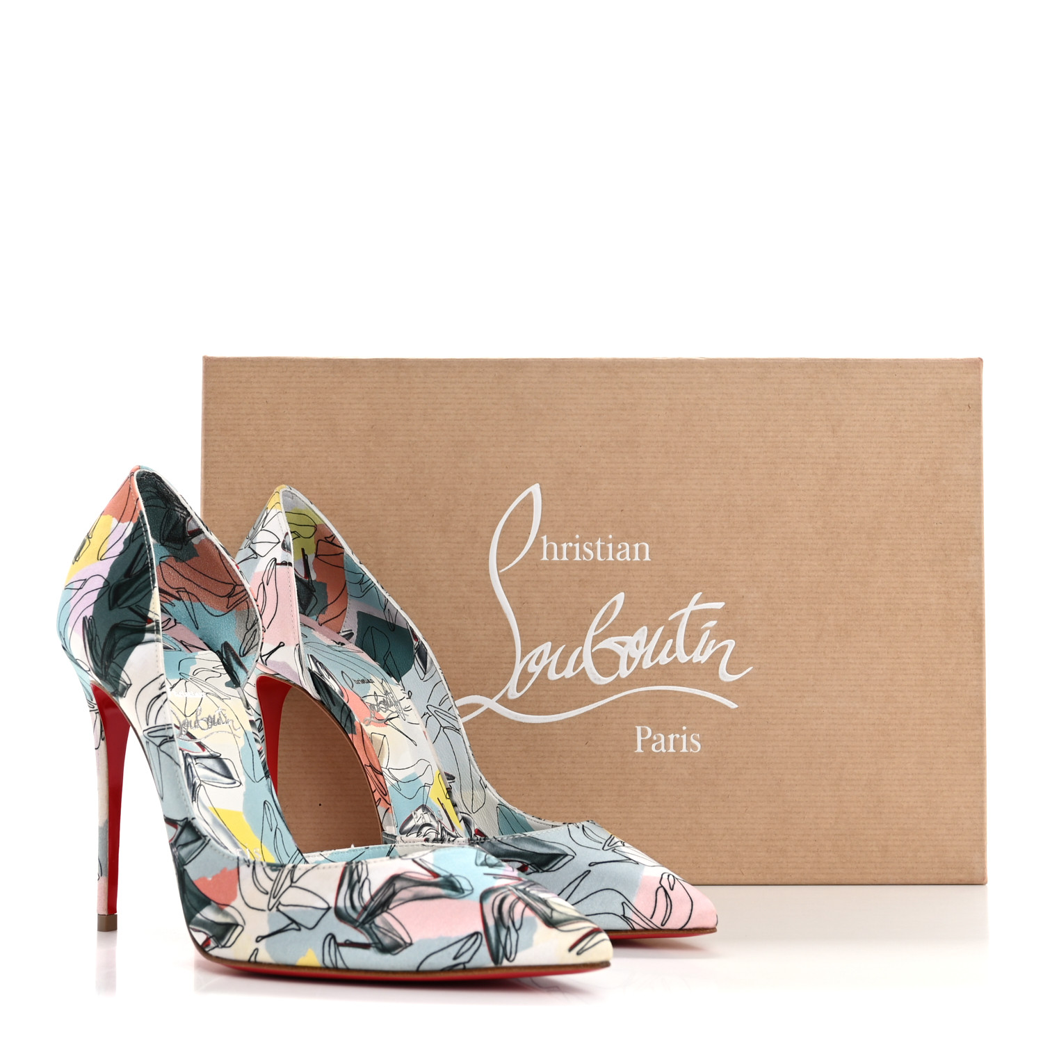 CHRISTIAN LOUBOUTIN Crepe Satin Iriza 100 Shoes It Up Pumps